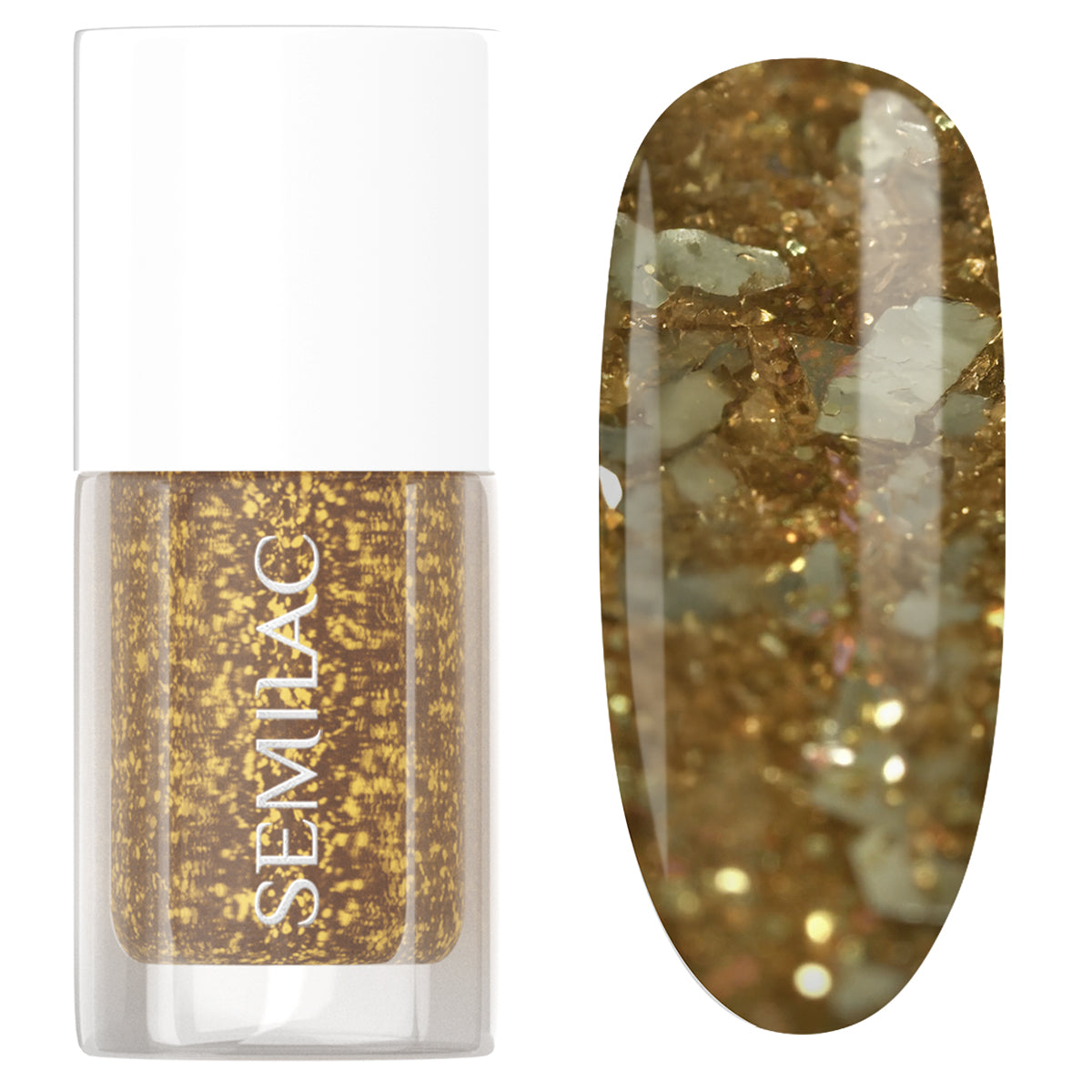 042 Semilac Nagellack Goldflocken 7 ml