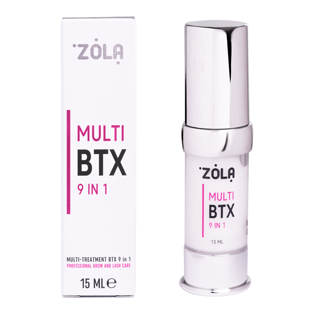 ZOLA Multifunkcionāls premium līdzeklis uzacīm un skropstām MULTI-TREATMENT BTX 9 in 1, 15 ml