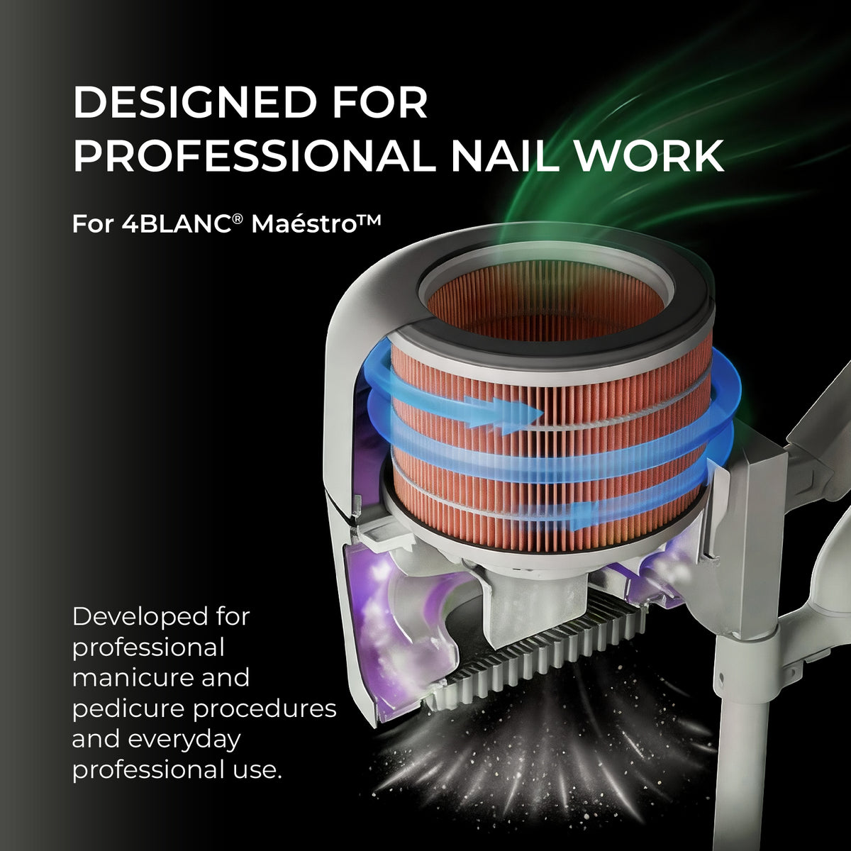 4BLANC HEPA-12 Air Filter for Maéstro™ Ultimate Protection Nail Station - Maéstro™ putekļu savācēja filtrs