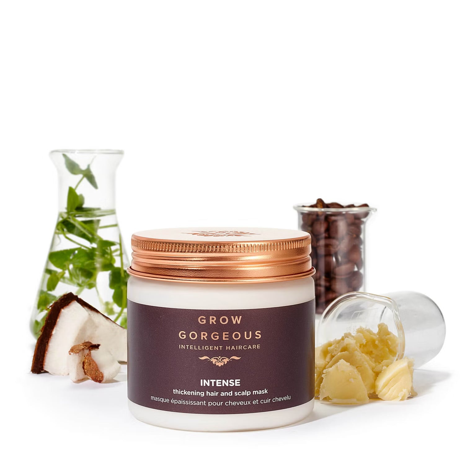 GROW GORGEOUS Intense Thickening Hair & Scalp Mask - Intensīva maska matu apjomam, 200 ml