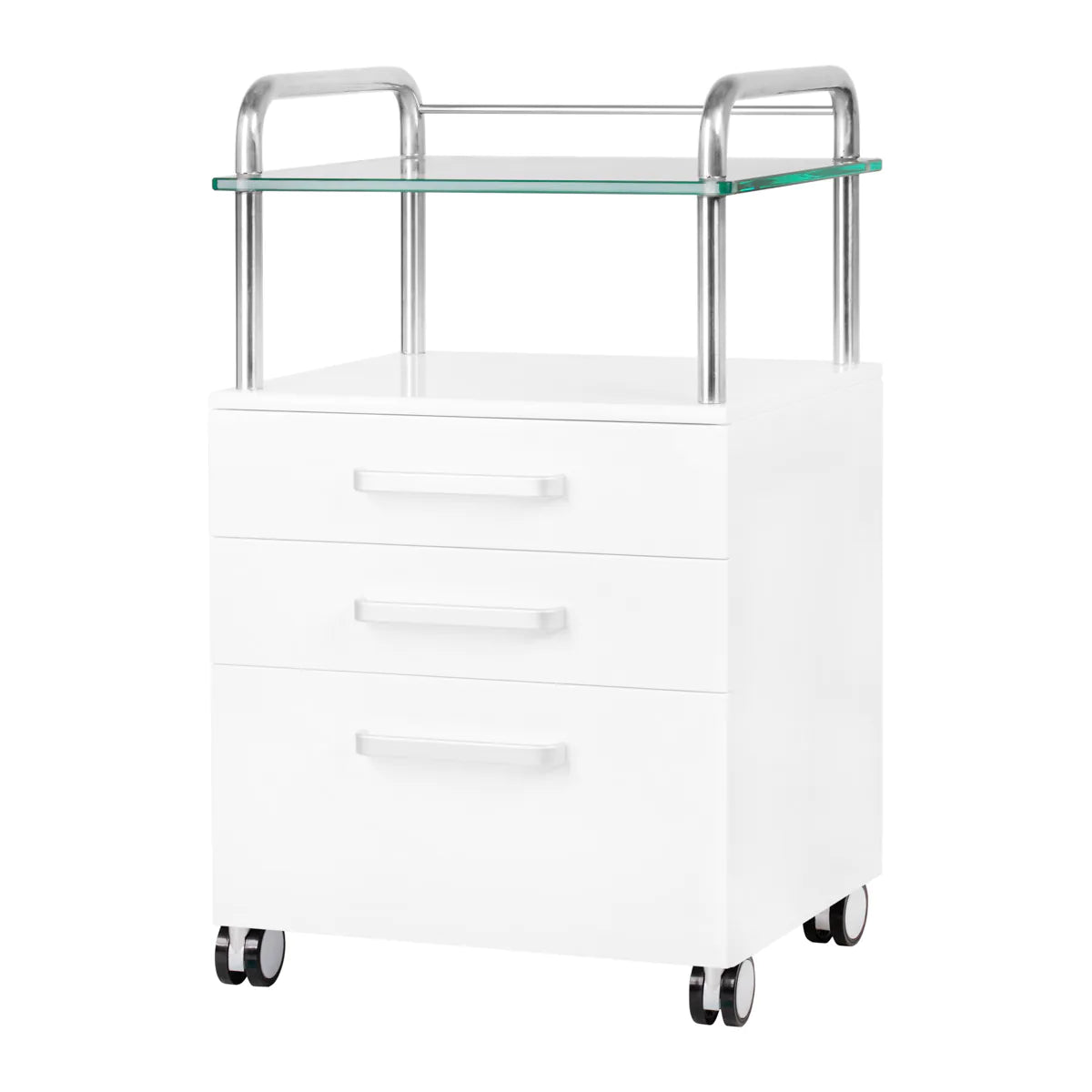 Podologentisch mit 3 Schubladen, weiß