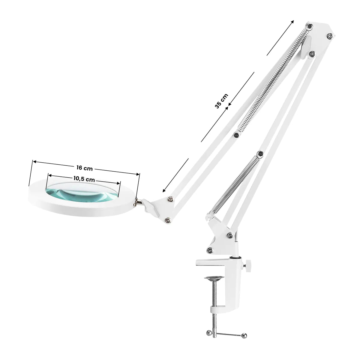 LED-Tischlampe mit Lupe TOP MAGNIFIER GLOW 308, Weiß