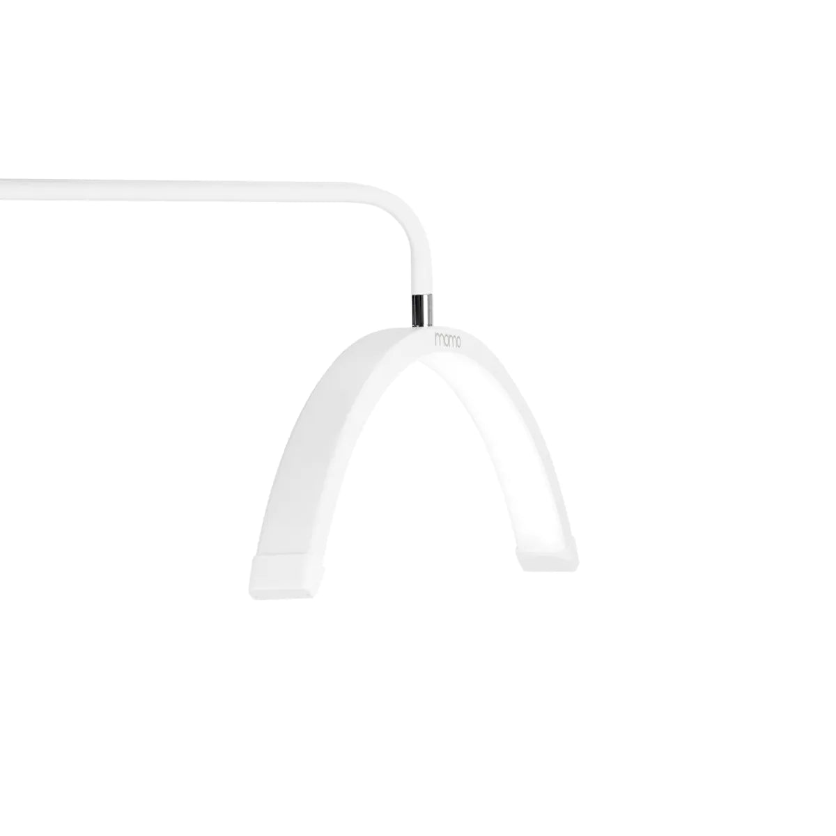Skropstu un grima bezēnas LED lampa Momo Balta ar pamatni