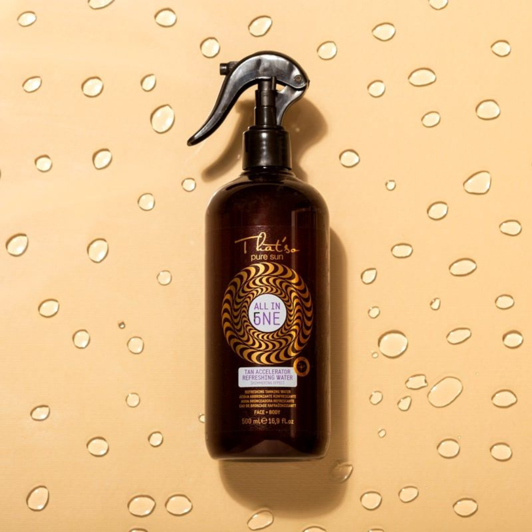 THAT'SO Iedeguma paātrinātājs - atsvaidzinošs ūdens ar gliteri, 500ml