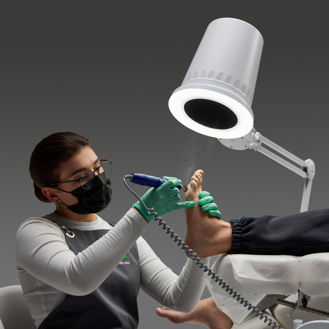 4BLANC Alizé™ Nail Dust Collector with Table Mount - putekļu savācējs ar galda stiprinājumu un LED apgaismojumu