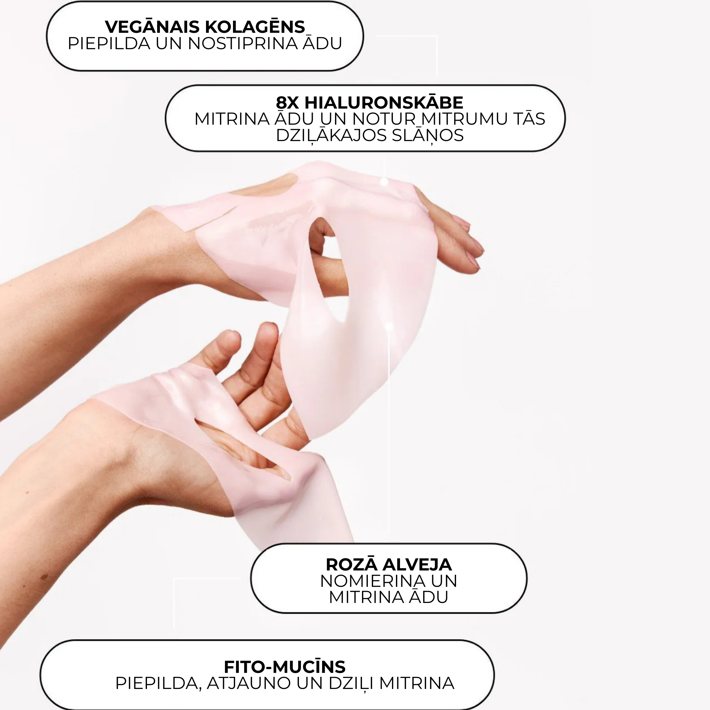 XLASH Collagen Hydrogel Hyal Mask - Kollagen-Hydrogel-Hyaluronsäure-Maske, 1 St.