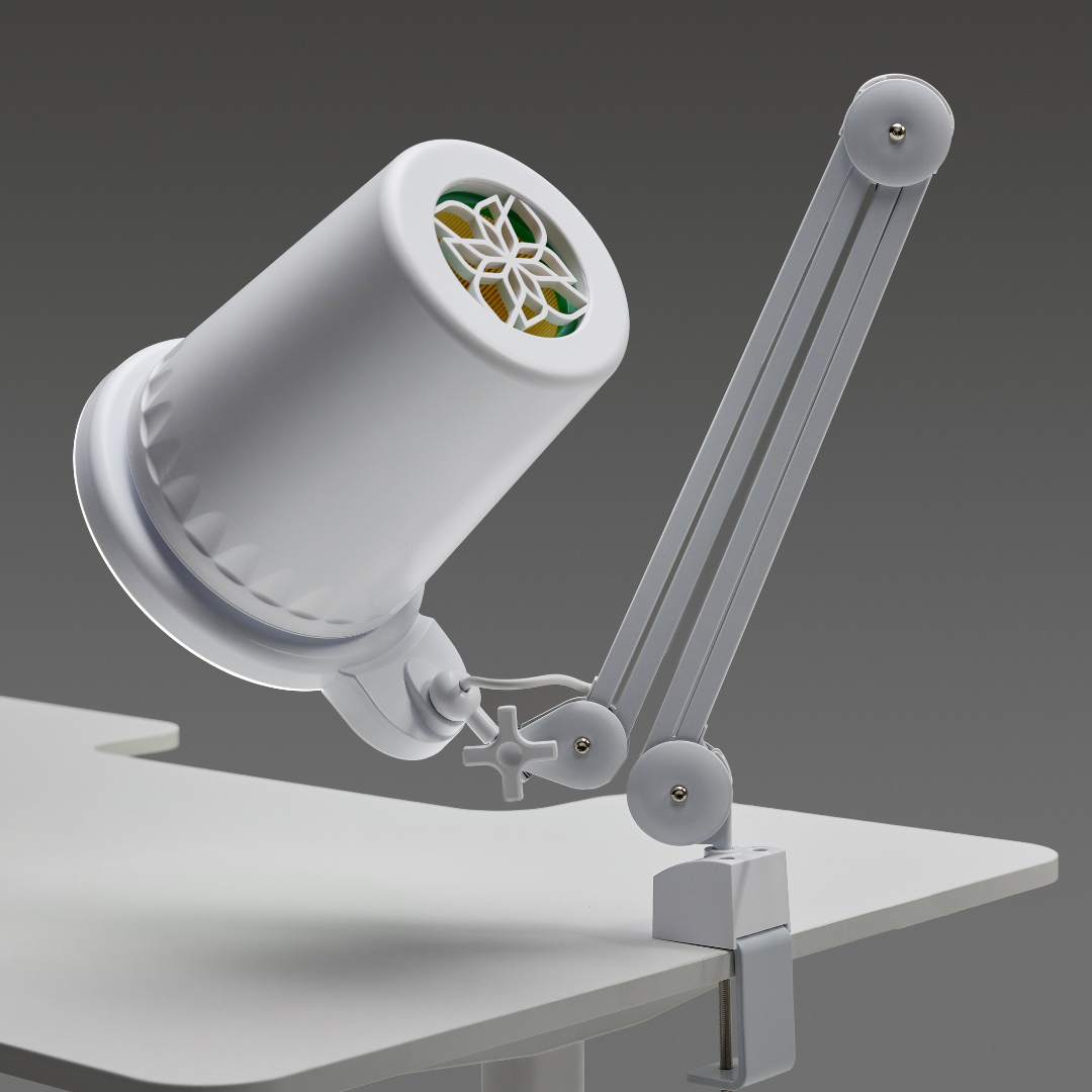 4BLANC Alizé™ Nail Dust Collector with Table Mount - putekļu savācējs ar galda stiprinājumu un LED apgaismojumu