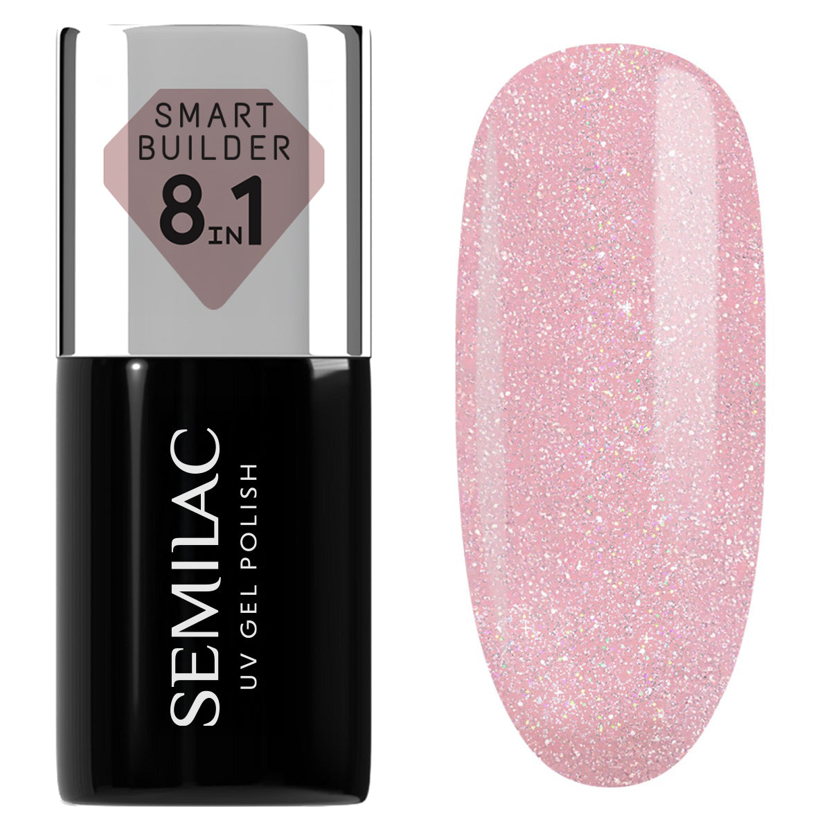 805 Semilac Smart Builder 8in1 Glitter Dirty Nude Rose 7 ml