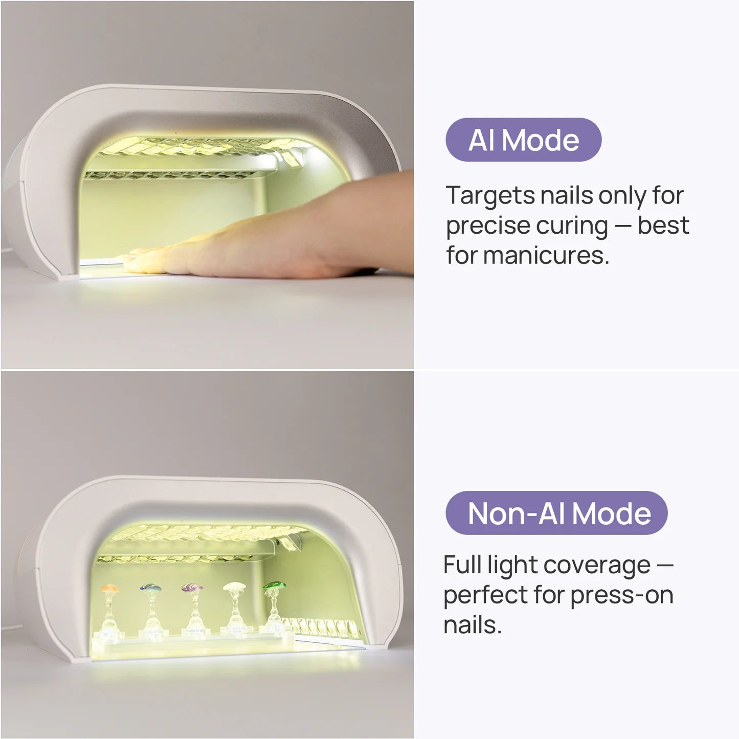 ONAIL AI LED Manikürlampe, rosa