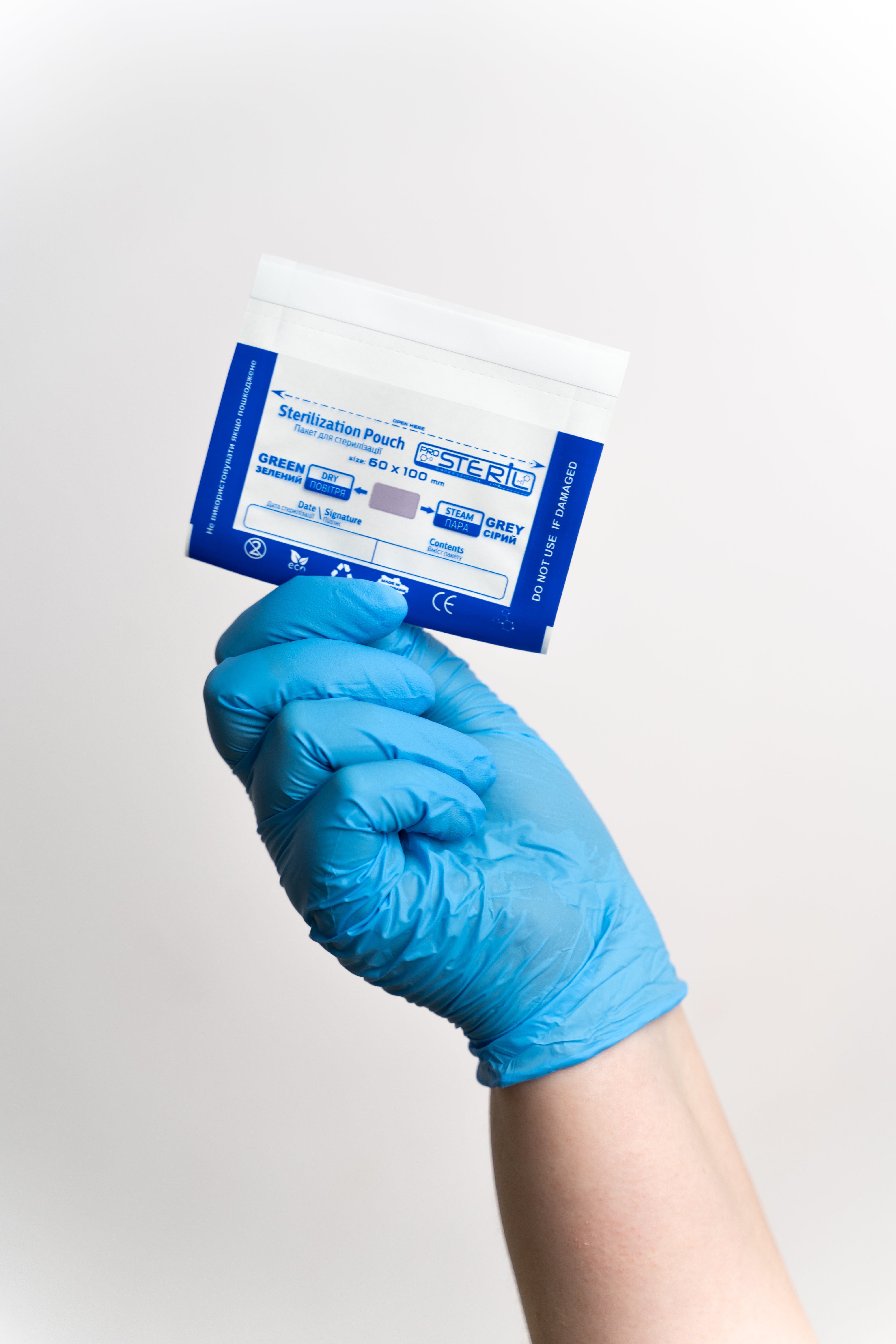 ProSteril Karstā gaisa & Autoklāva sterilizācijas maisiņi 60x100mm CPW caurspīdīgi ar indikatoru 100gab.