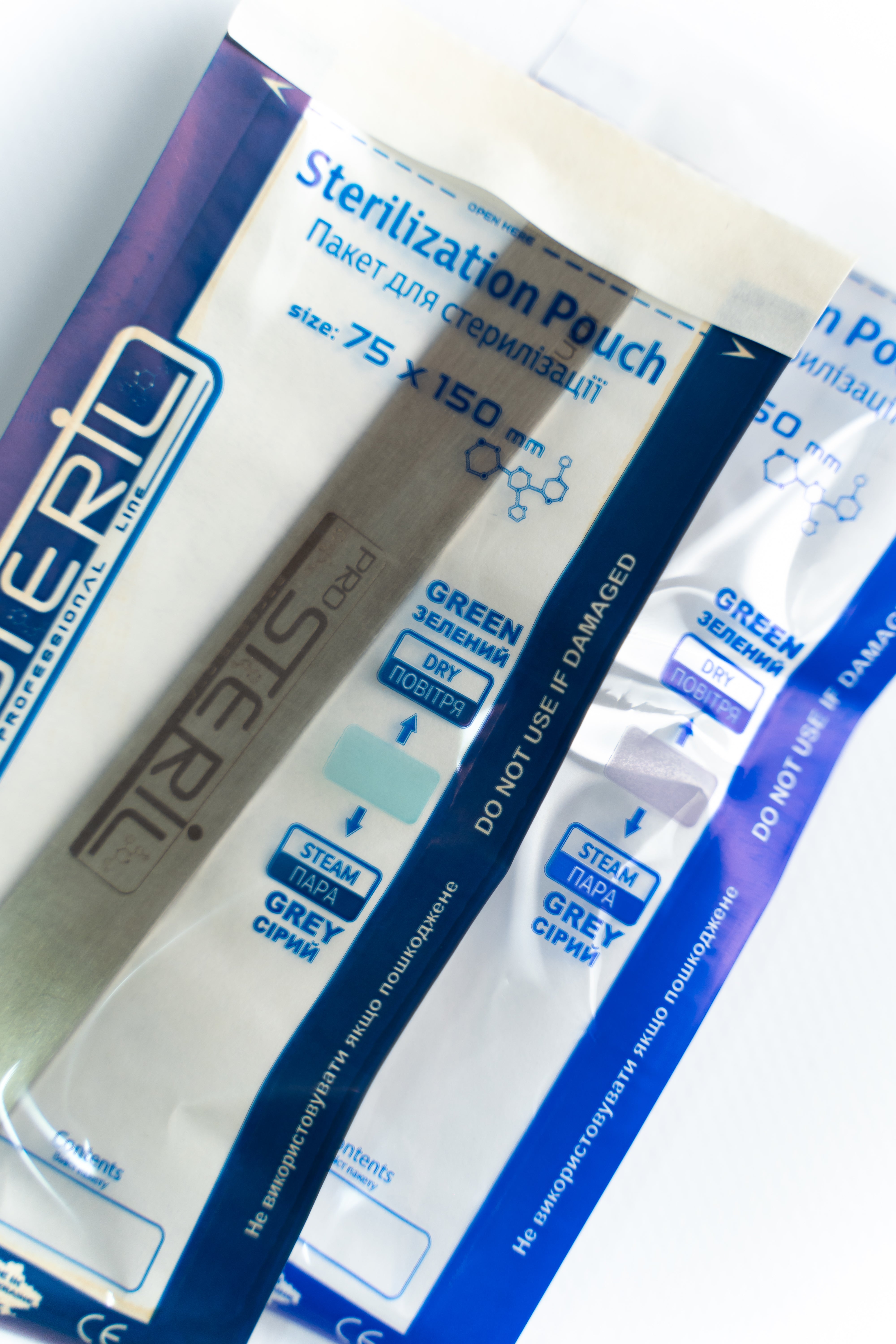 ProSteril Karstā gaisa & Autoklāva sterilizācijas maisiņi 75x150mm CPW caurspīdīgi ar indikatoru 100gab.