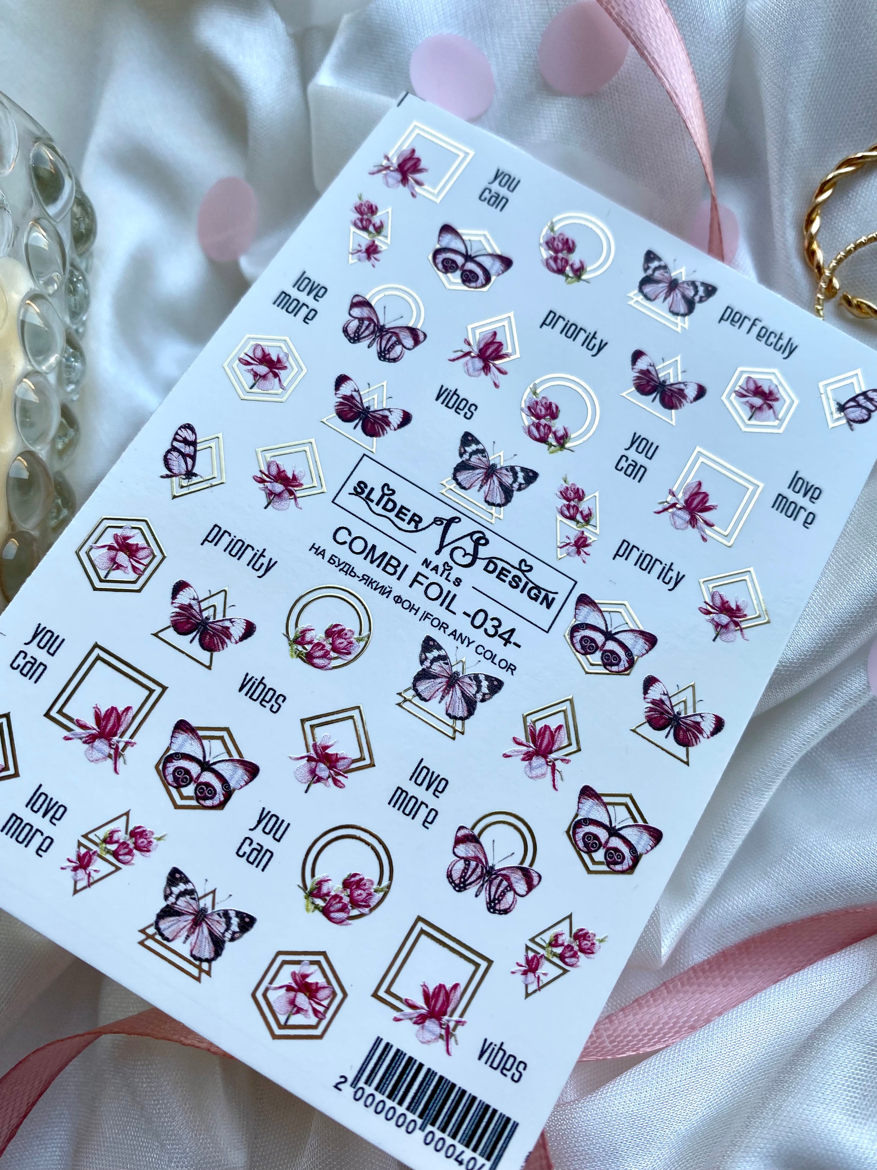 VS NAILS Sliders Combi Folie Nr.34