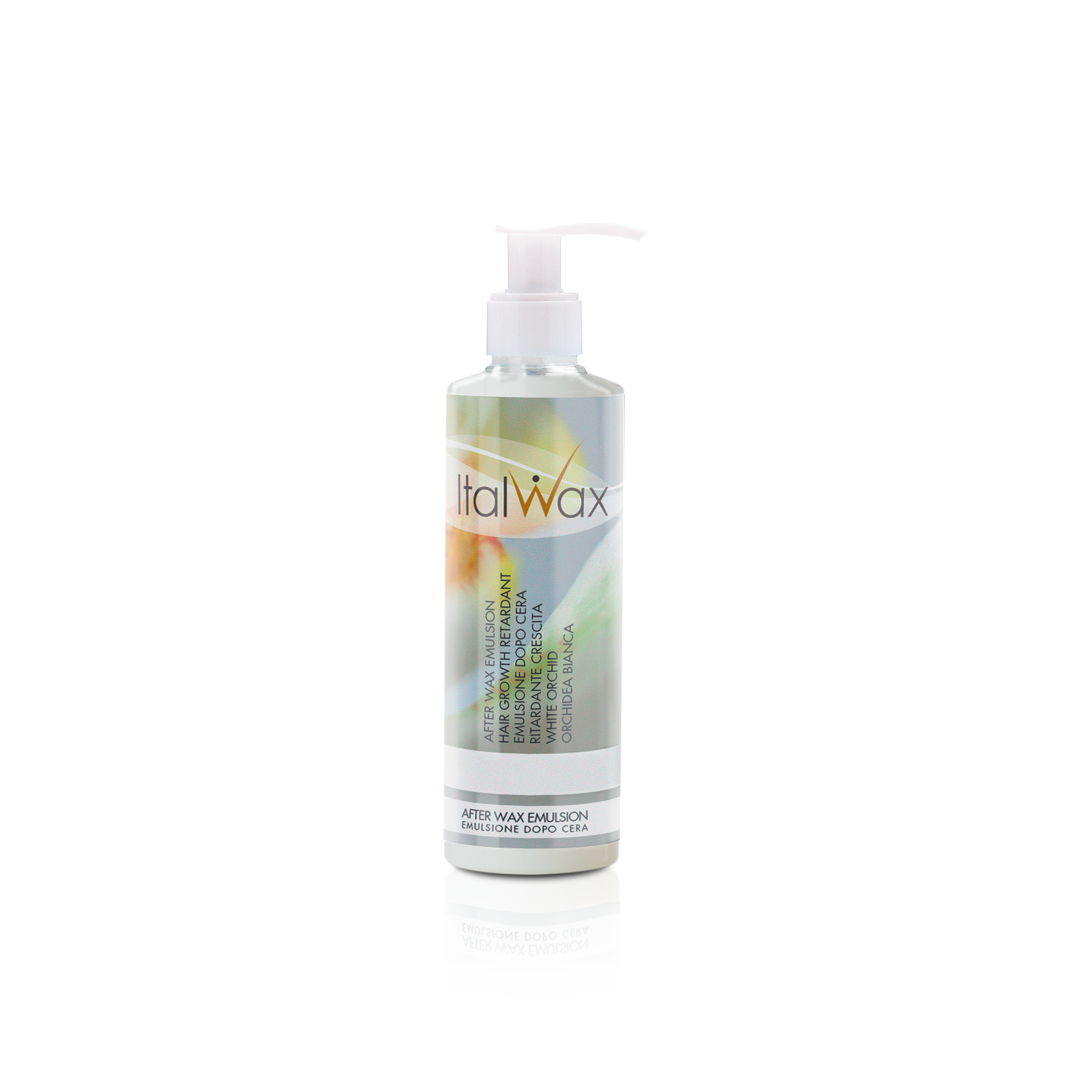 ItalWax AFTER WAX EMULTION Pēc depilācijas procedūras emulsija ar Balto orhideju 250 ml