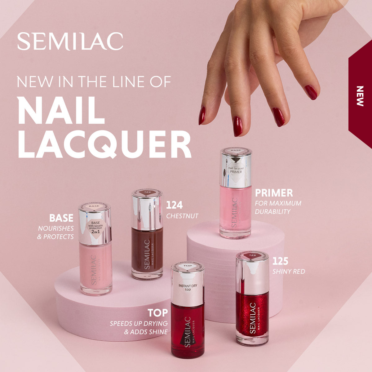 Semilac Nagellack „Plant Keratin Sticky Base Primer“ 9 ml