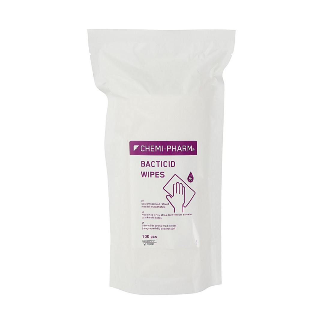 BACTICID WIPES N100 Tücher zur schnellen Desinfektion von Geräten und Oberflächen, 100 St., RESERVE