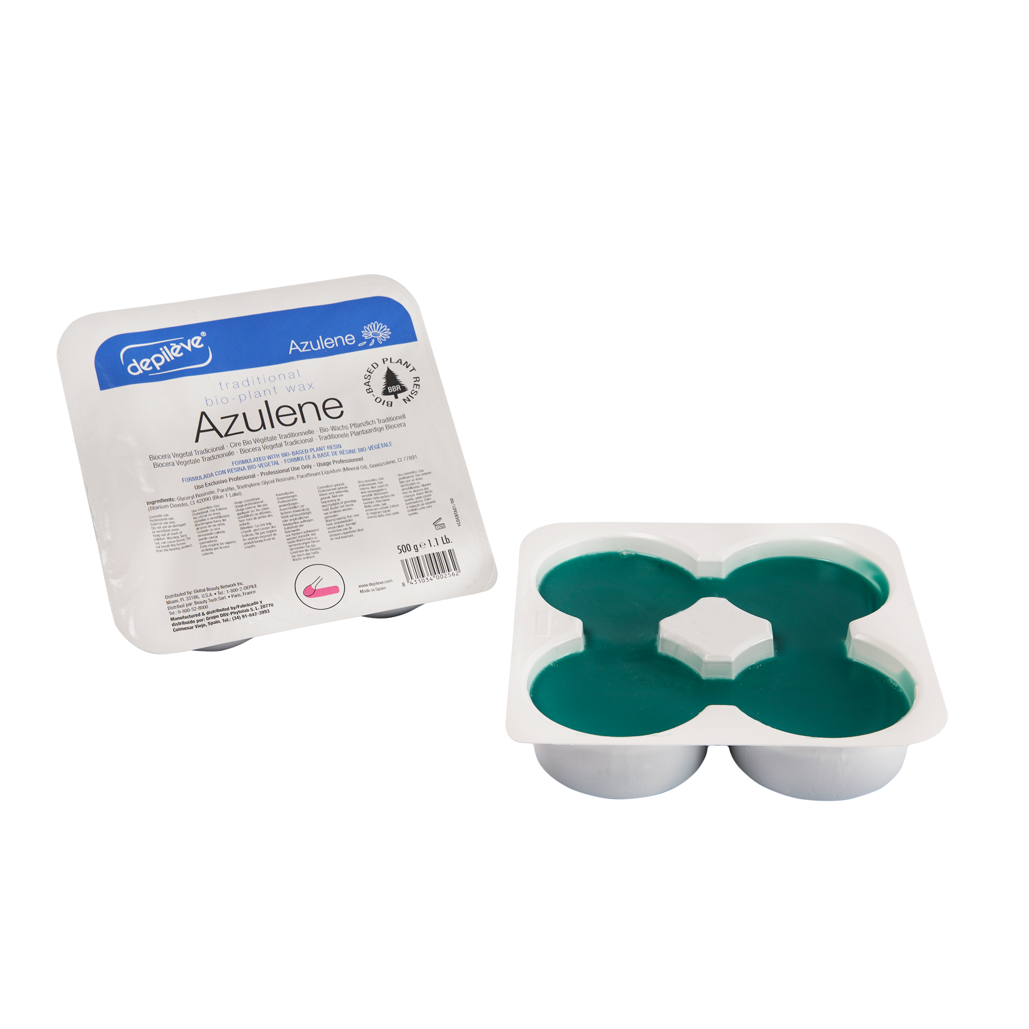 Depileve BIOWAX AZULENE traukā 2x500 ml