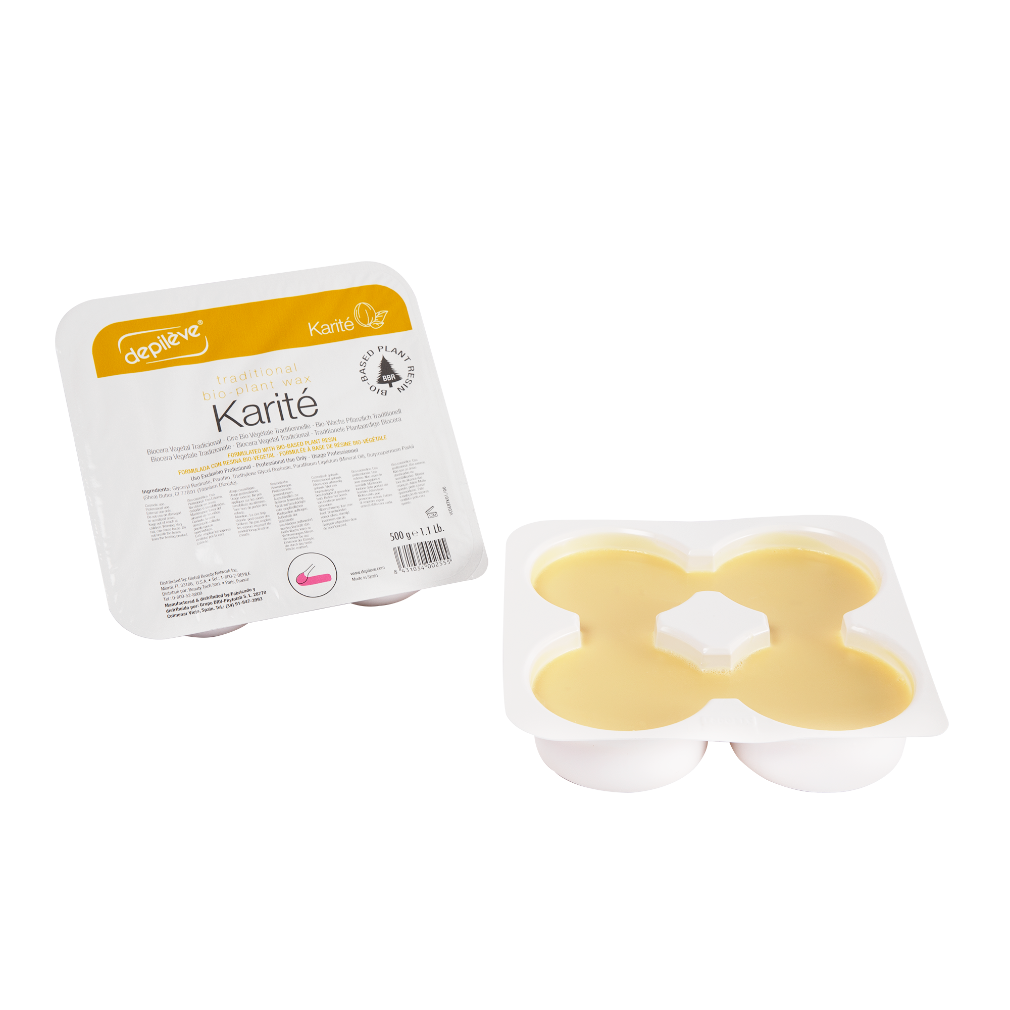 Depileve BIOWAX KARITE (SHEA BUTTER) traukā 2x500 ml