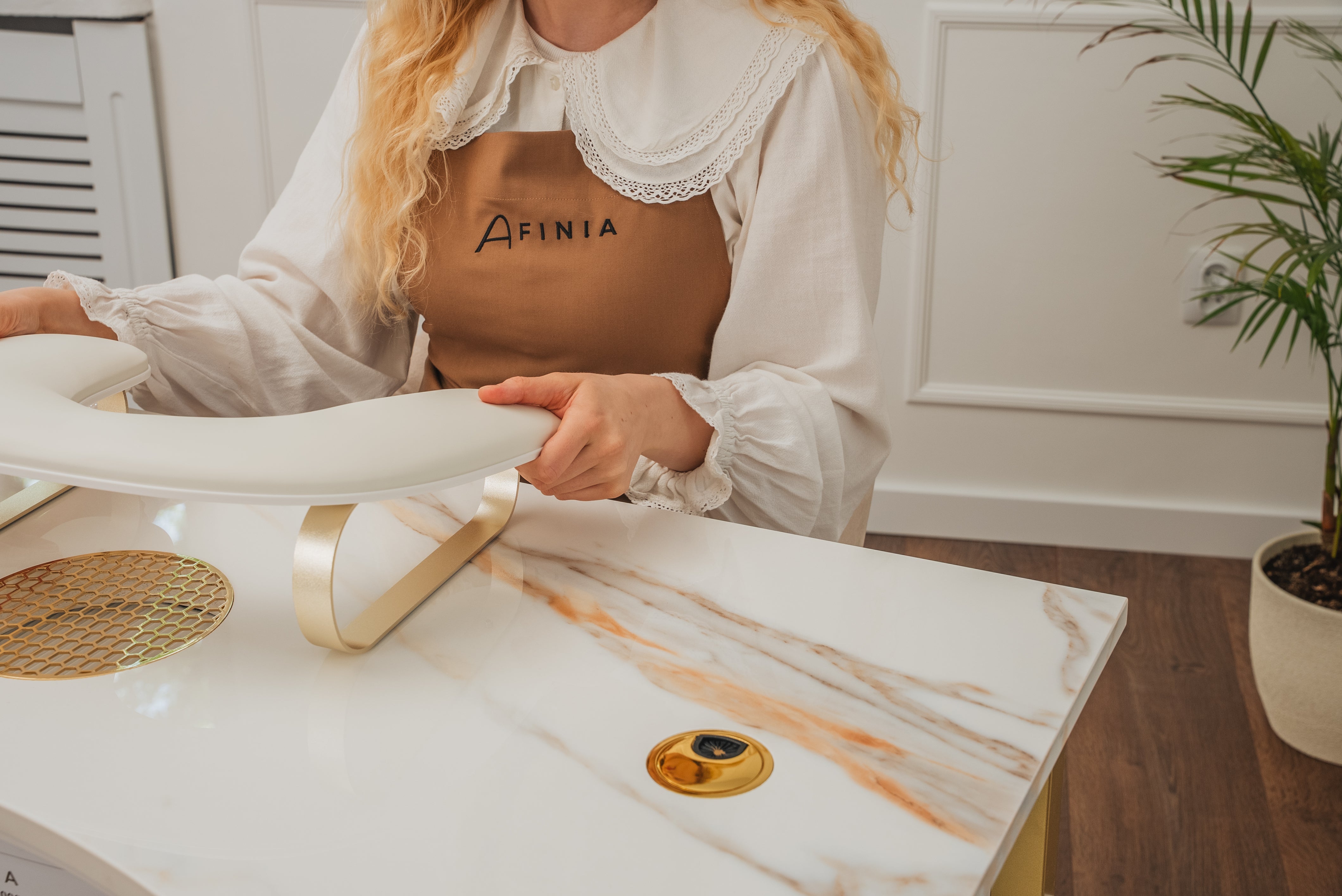 Afinia Handstütze Luna Cremefarben