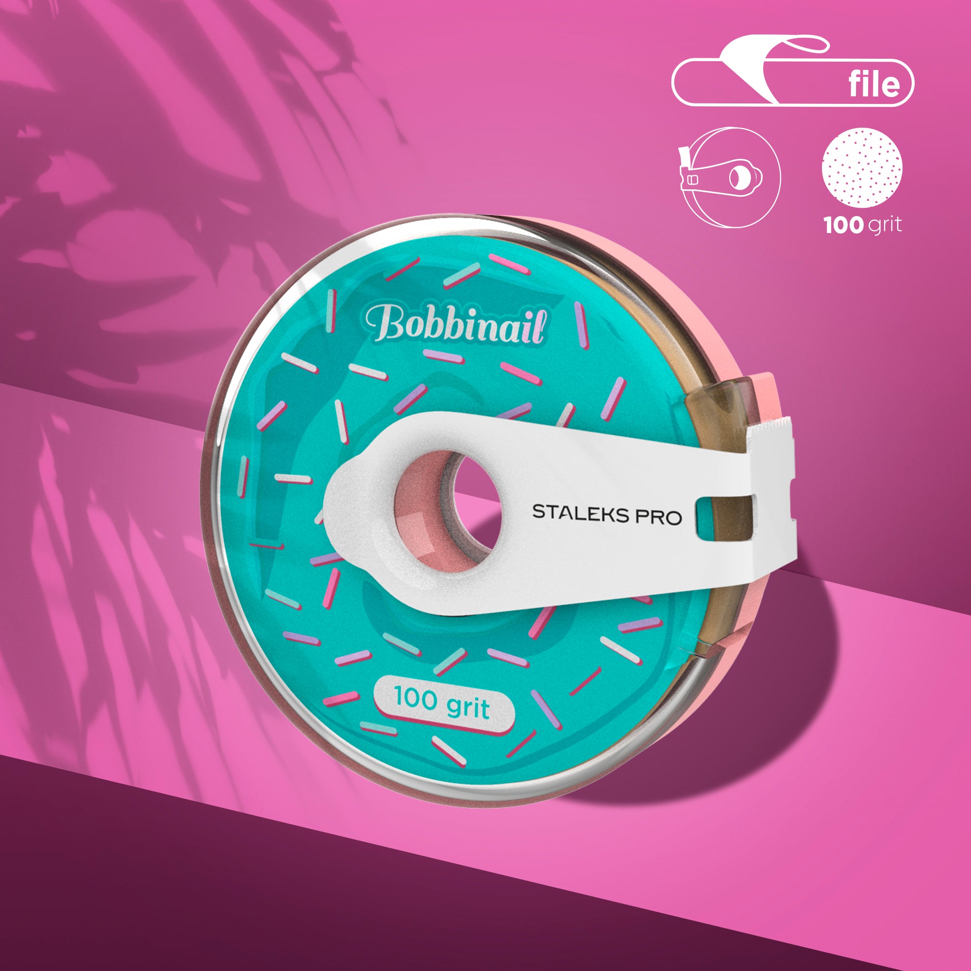 STALEKS Wechselbare Feilenband (Schleifband), weiß AT-100W / 100 Körnung / 8 m