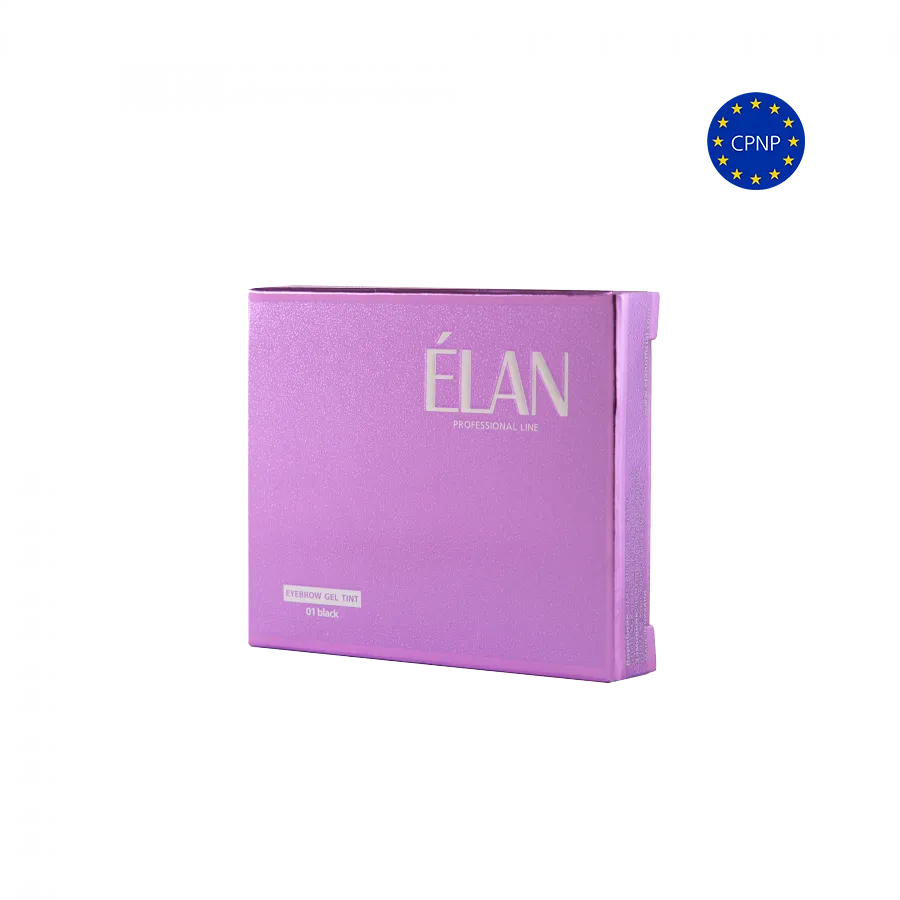 Elan Gel-Farbe für Augenbrauen und Wimpern mit Oxidationsmittel 1 Stk. (01 Schwarz) 5g