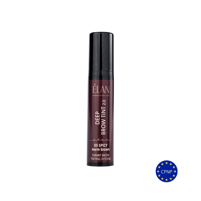 Elan Lang anhaltende Augenbrauenfarbe «DEEP BROW TINT» 2.0, 05 SPICY Warmbraun 10ml (mit Pumpe)