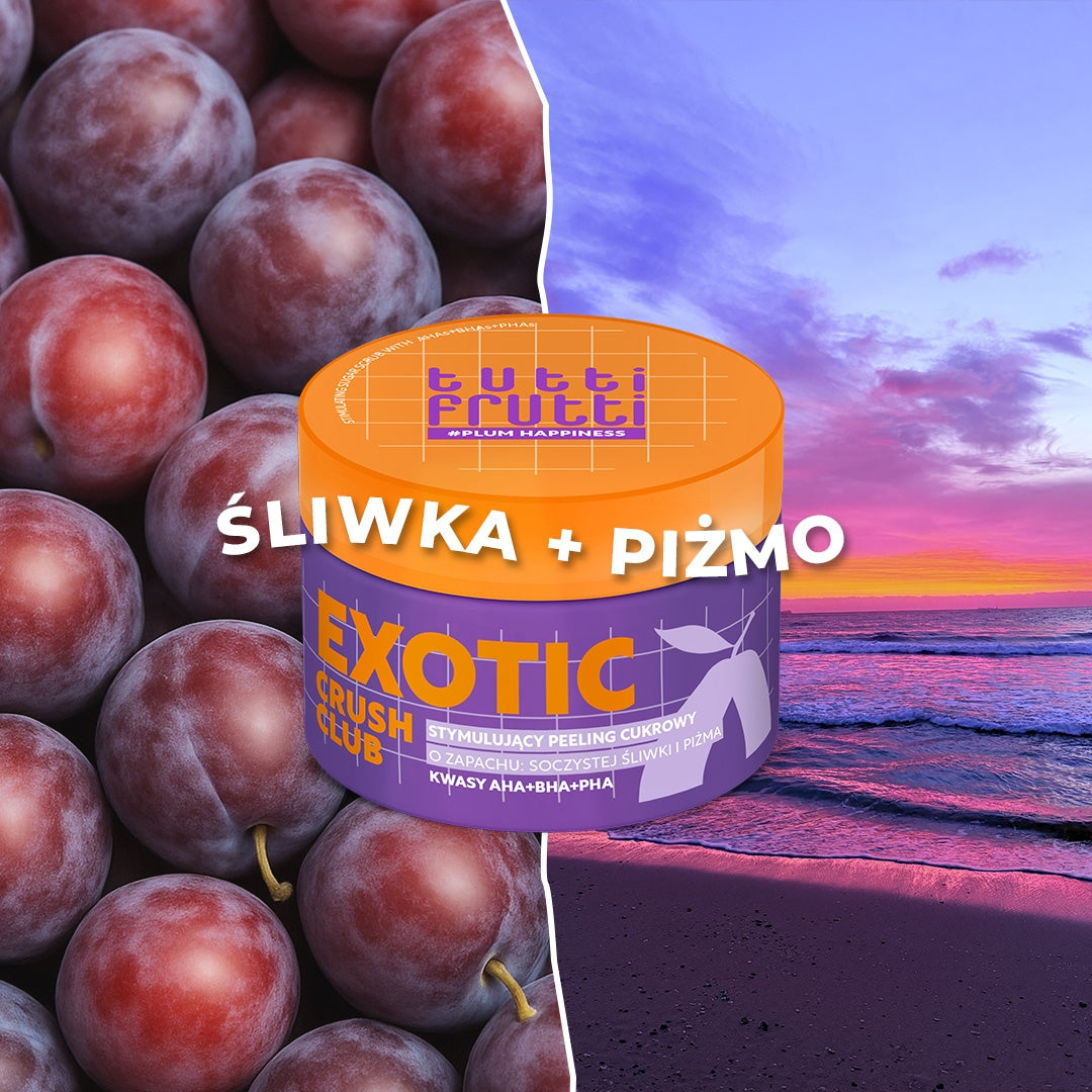 Farmona TUTTI FRUTTI PlumHappiness stimulierendes Zucker-Körperpeeling mit AHA+BHA+PHA-Säuren 300 g