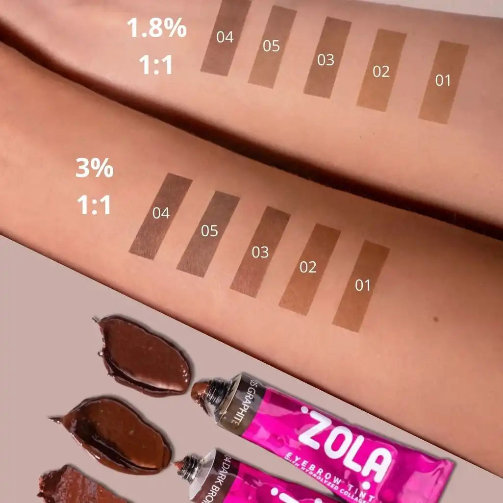 ZOLA Wimpernfarbe mit Kollagen, Set, 5x5ml