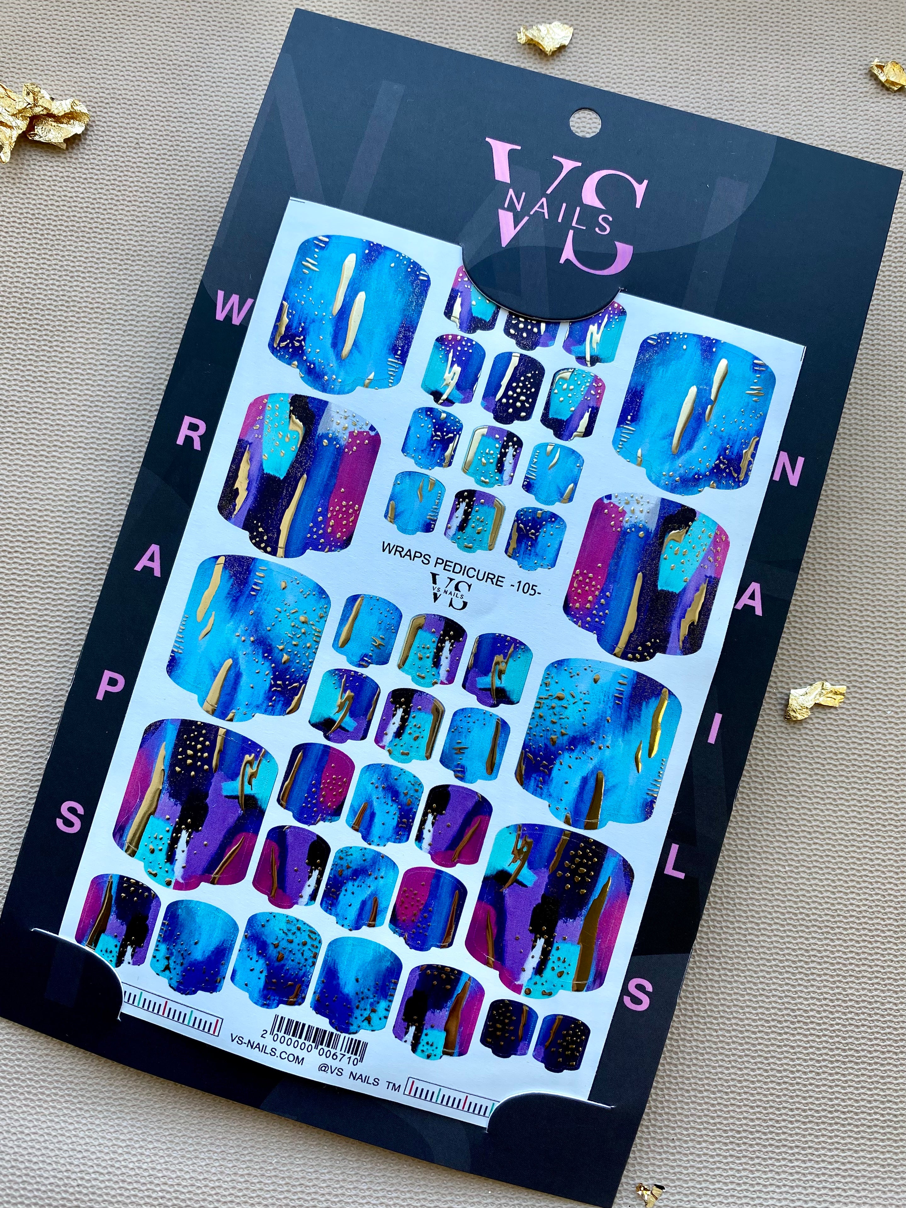 VS NAILS Pedicure Wraps Nr.105