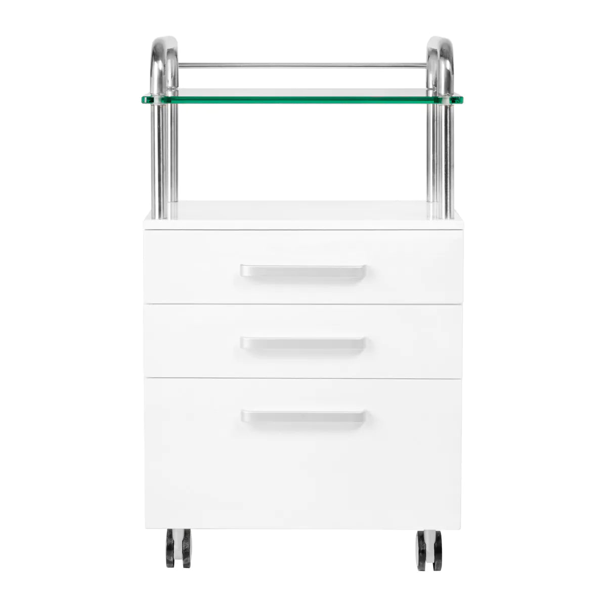 Podologentisch mit 3 Schubladen, weiß
