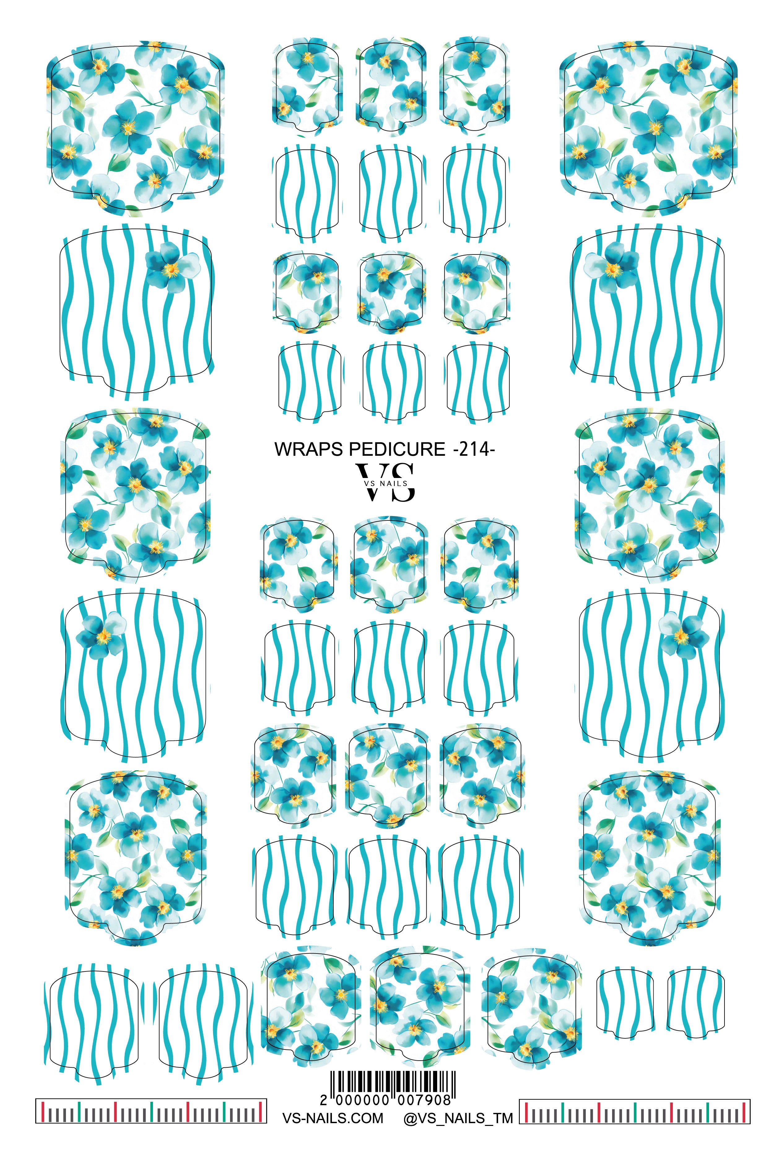 VS NAILS Pedicure Wraps Nr.214