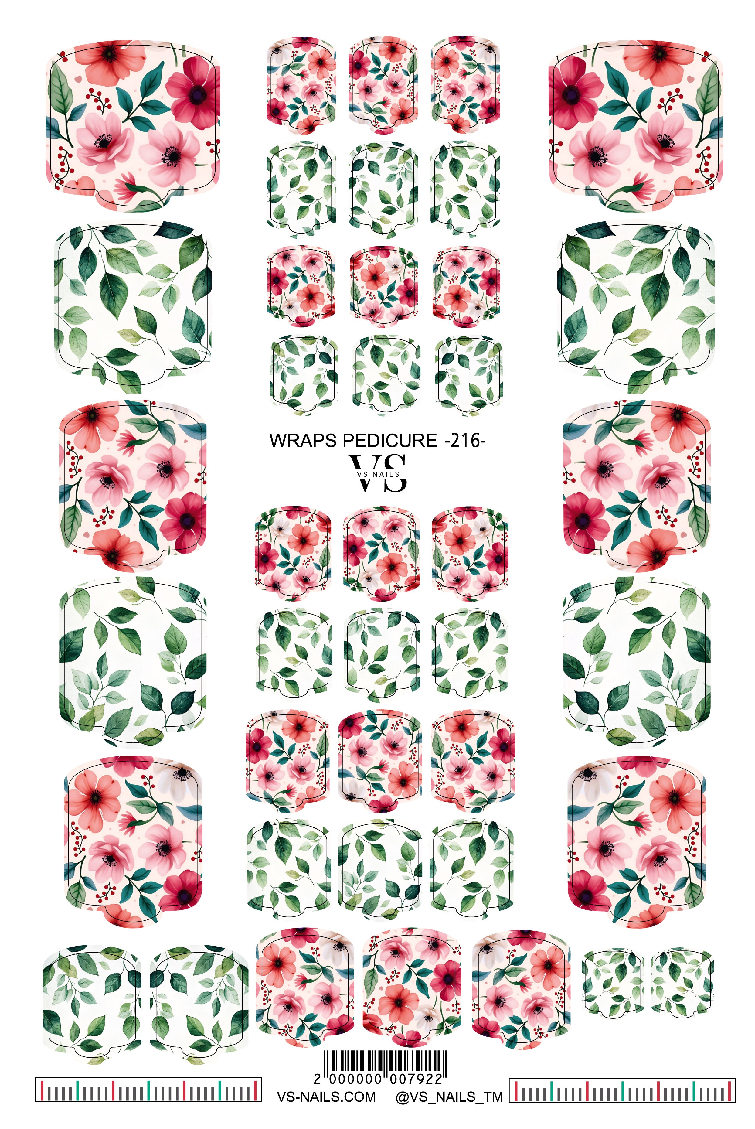 VS NAILS Pedicure Wraps Nr.216