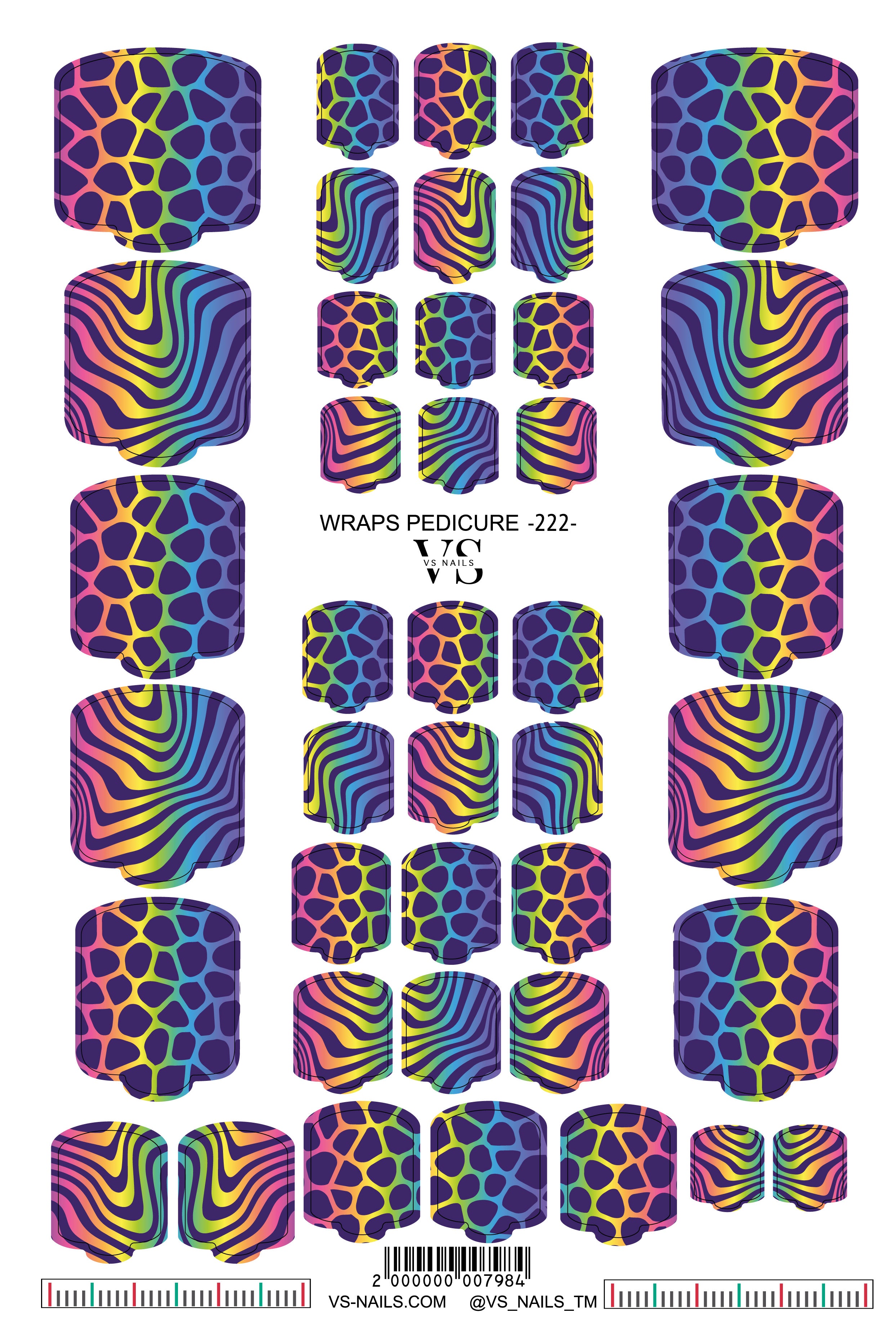 VS NAILS Pedicure Wraps Nr.222