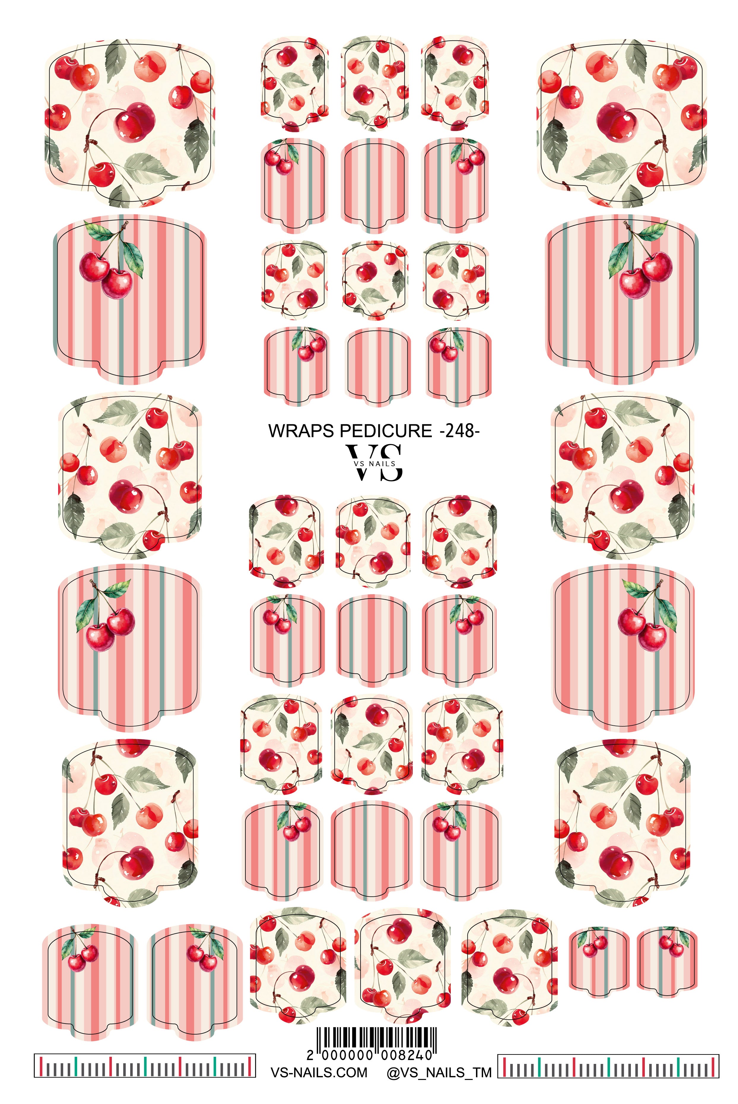 VS NAILS Pedicure Wraps Nr.248