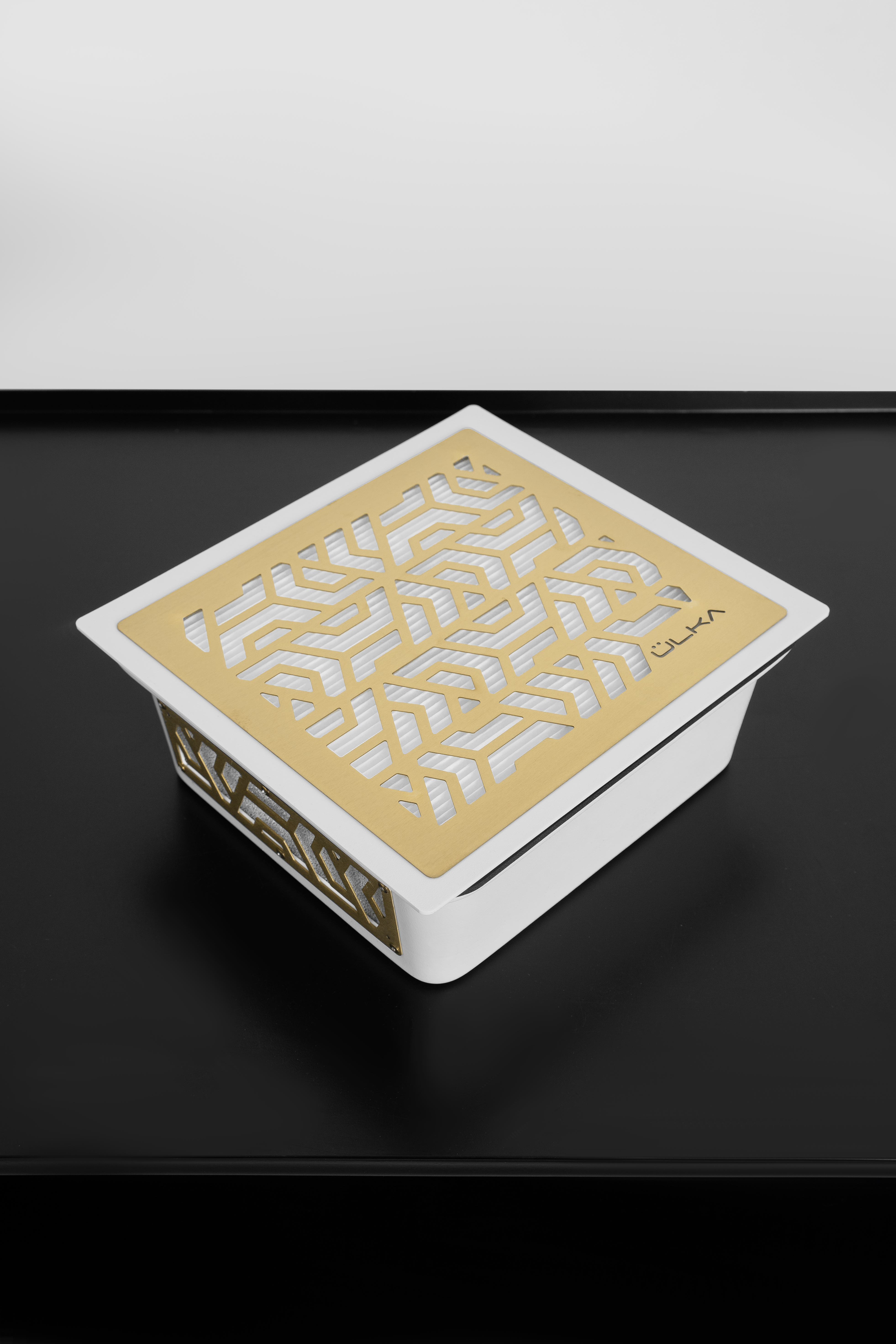 ULKA Eingebauter Staubfänger BUILD-IN PREMIUM Weiß mit Goldgitter