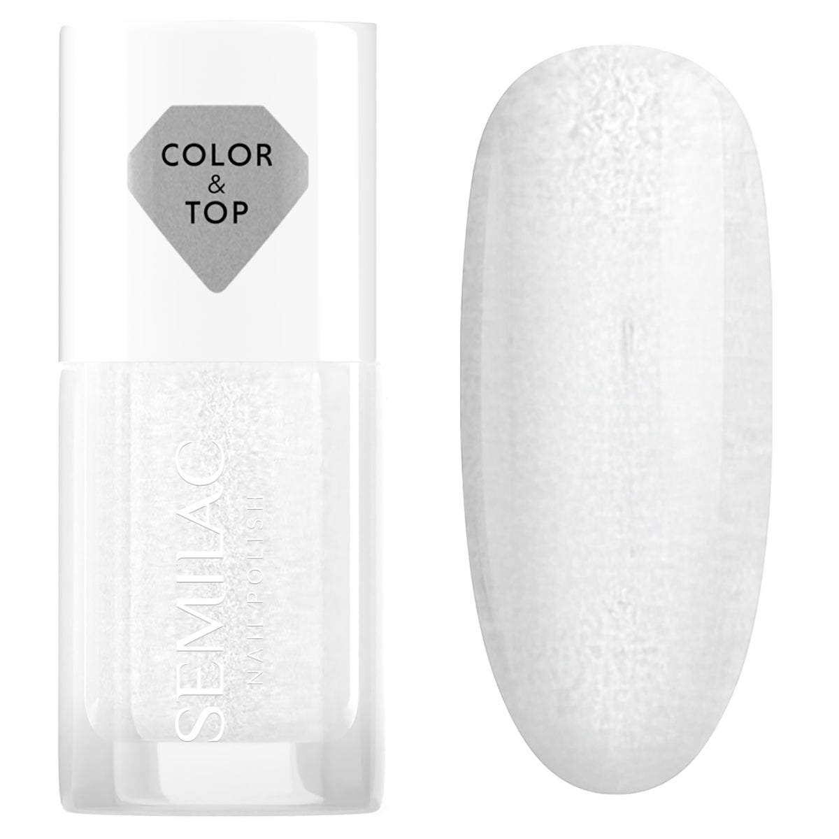 Semilac Top and nail polish 2in1 SILVER BLUSH 7ml