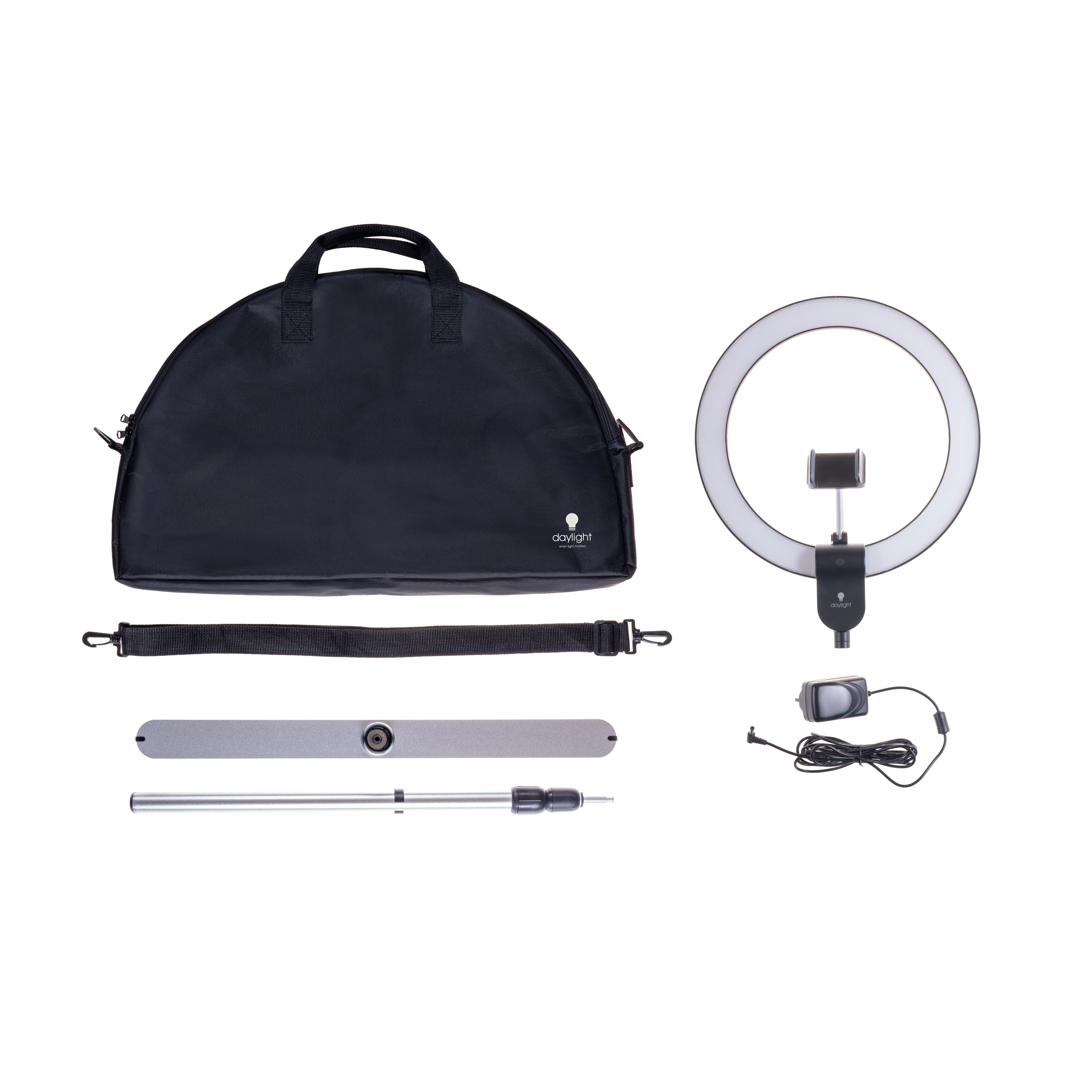 Daylight LED lampa - riņķa veida grīdas lampa profesionāļiem [Aura Ring]
