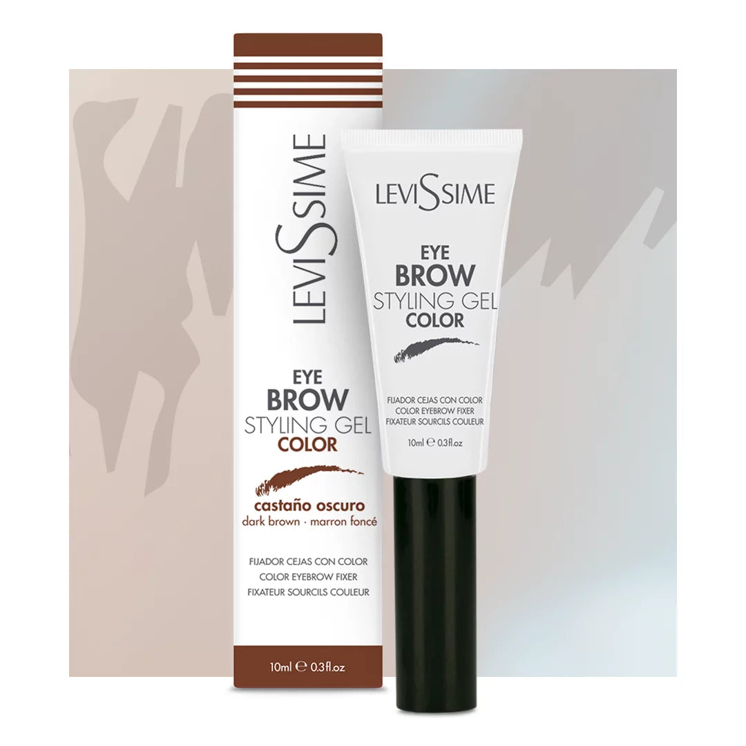 Levissime, Eye Brow Styling Gel Dark Brown - Uzacu fiksators tumšī brūns 10ml [4703]
