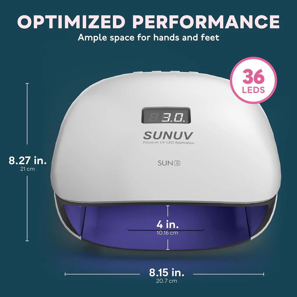 SUN4S Schwarze UV/LED-Tischlampe mit Smart 2.0 Funktion