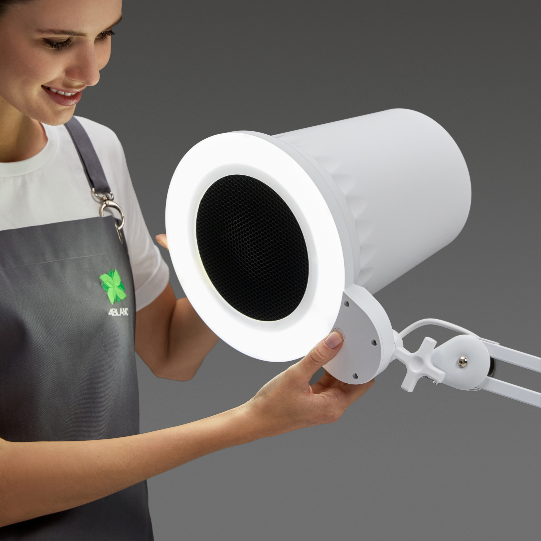 4BLANC Alizé™ Nail Dust Collector with Table Mount - putekļu savācējs ar galda stiprinājumu un LED apgaismojumu