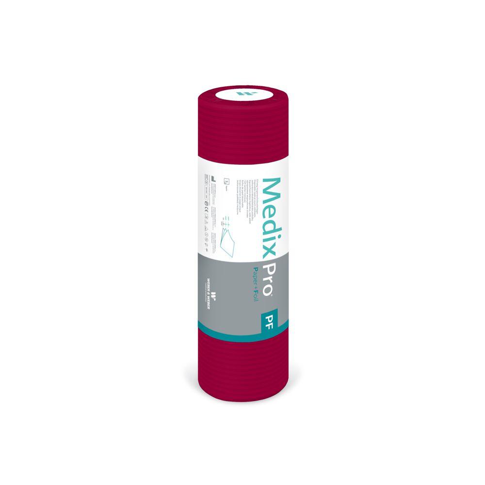 MedixPro PLĒVE + PAPĪRS 38cm, 3-slāņu, bordo [M38N-50-W]