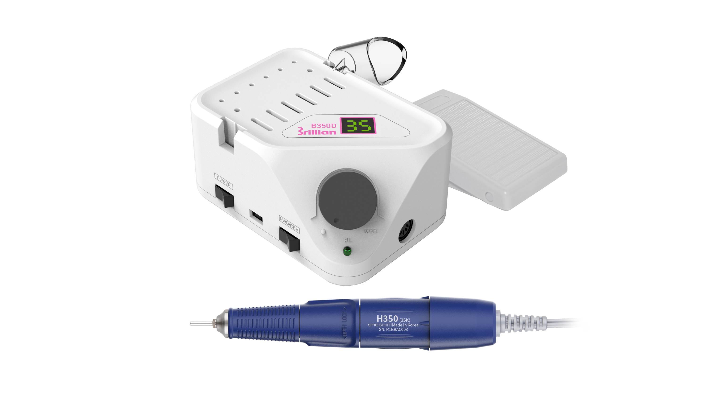 STRONG SAESHIN B350 (Schwarz) Digital/H350 (Blau) (40.000 U/min)