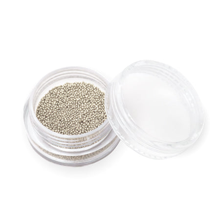 MOYRA nagu dizaina pērlītes 0,8 mm, 01 Sudraba, 10 gr