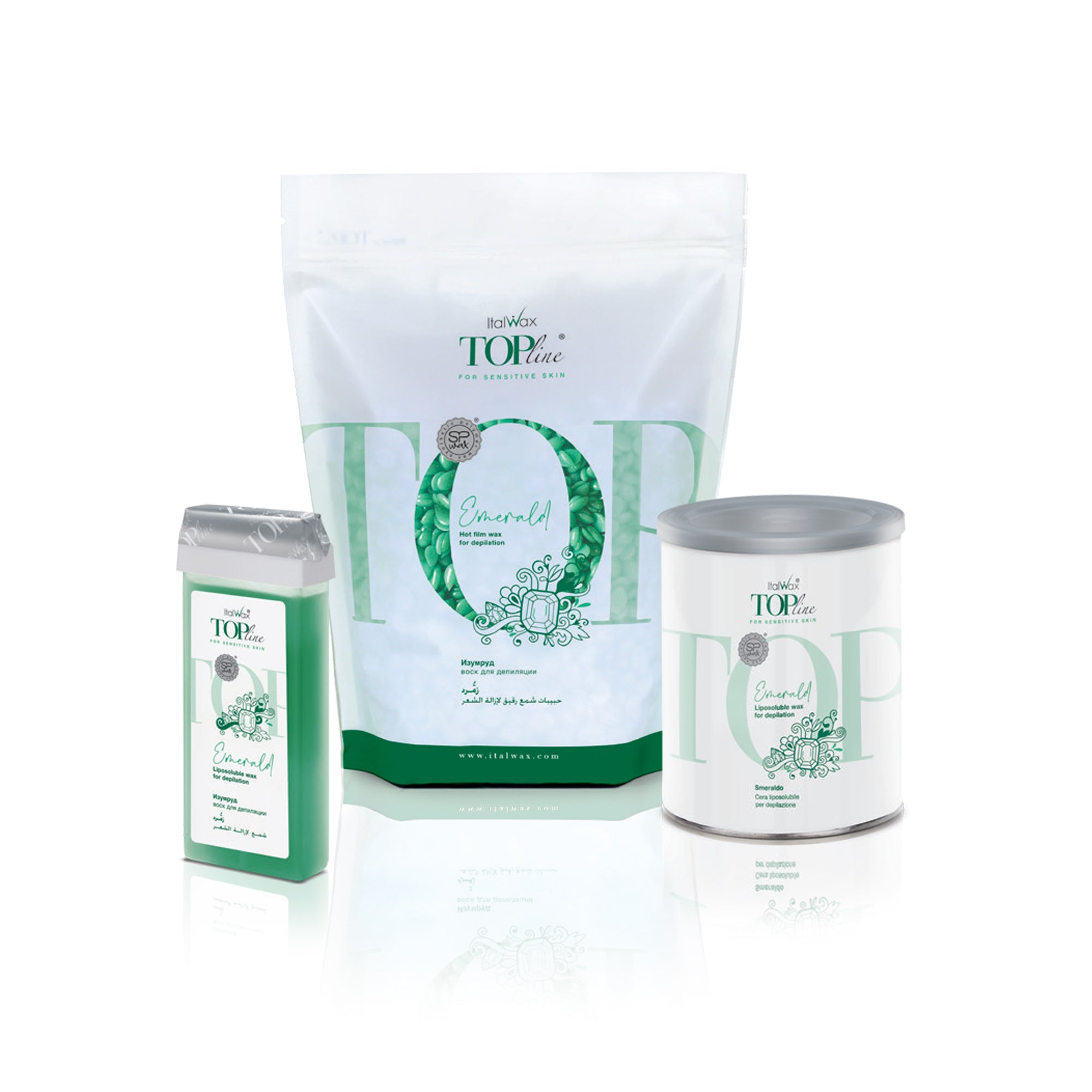 ItalWax Depilācijas vasks kartridžā TOPline - EMERALD 100 ml