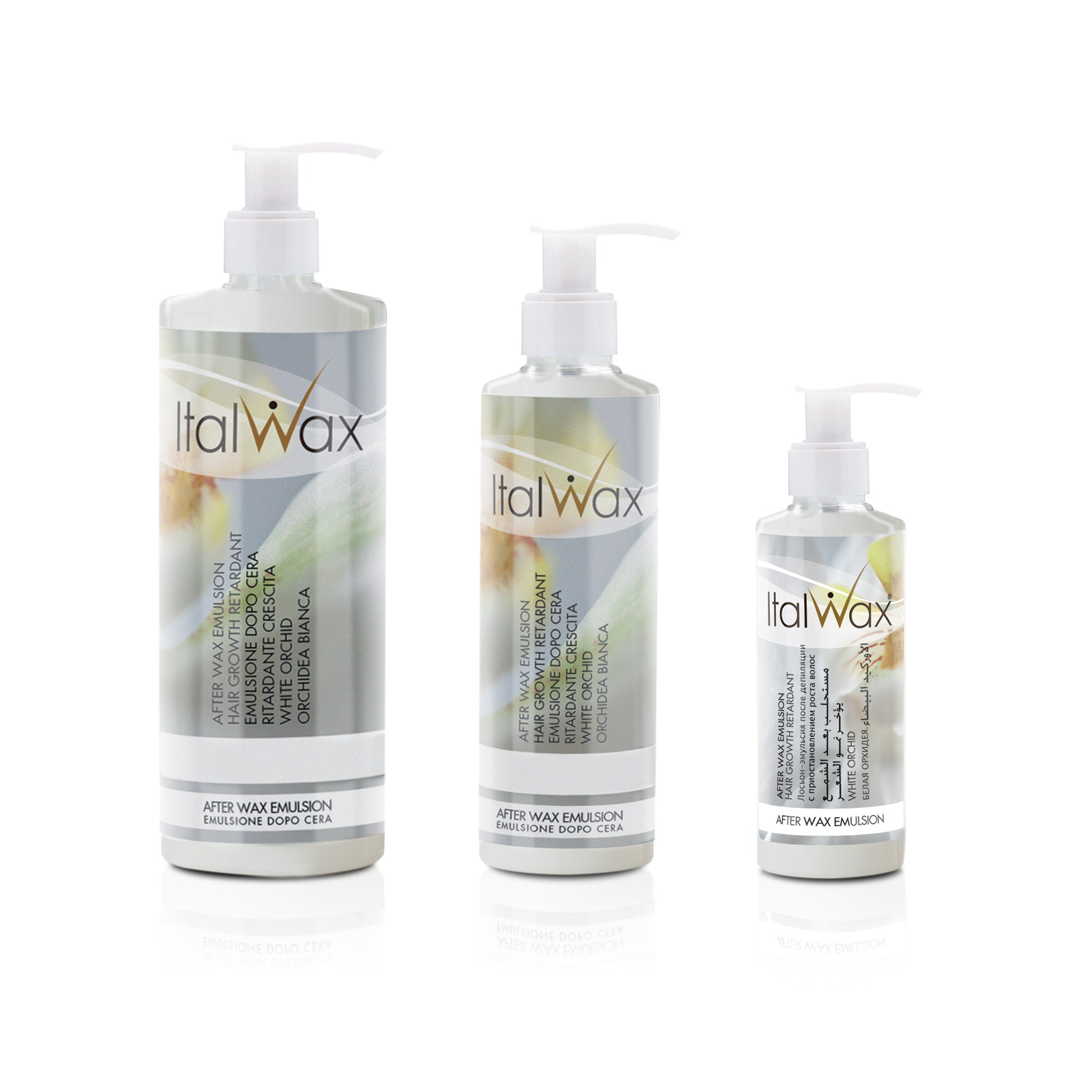 ItalWax AFTER WAX EMULSION Nach der Depilationsbehandlung Emulsion mit weißer Orchidee 500 ml