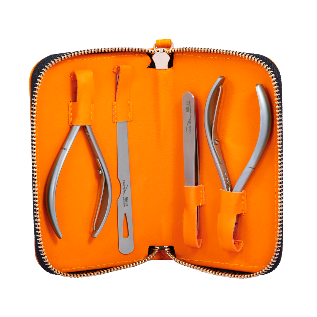 NGHIA Maniküre-Set IS.01, orange/silber