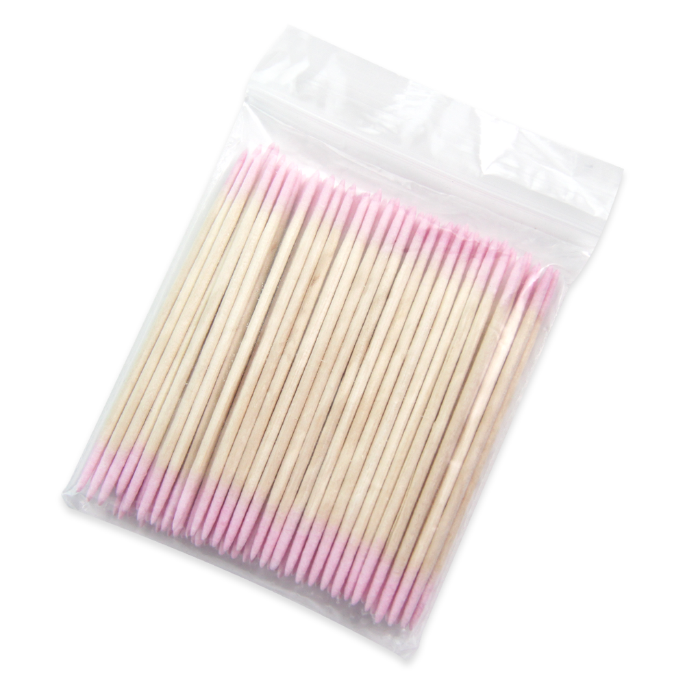 MOYRA Holzapplikatoren mit Baumwollspitzen, 100 Stück