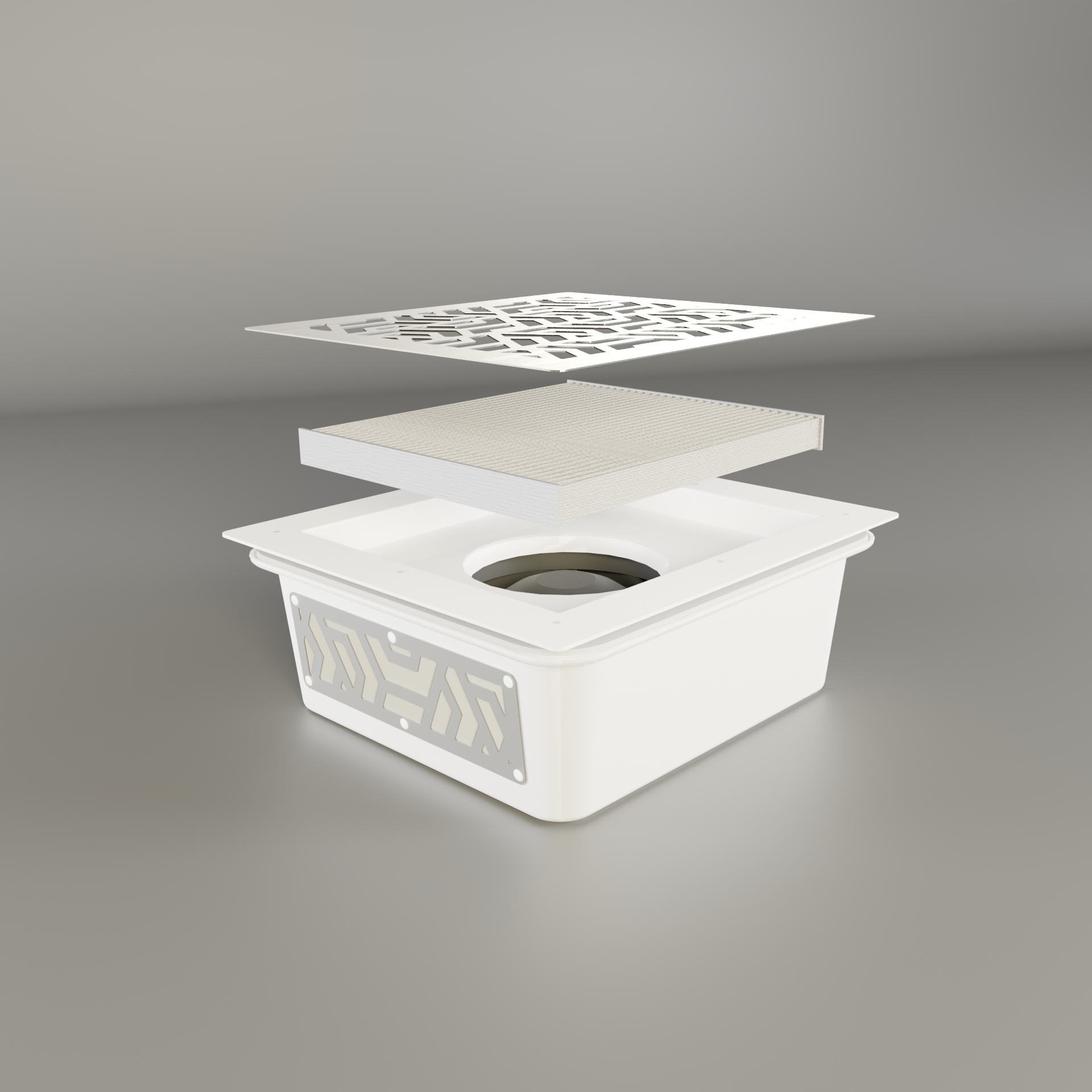 ULKA Iebūvējams putekļu savācējs BUILD-IN PREMIUM Melnā krāsā