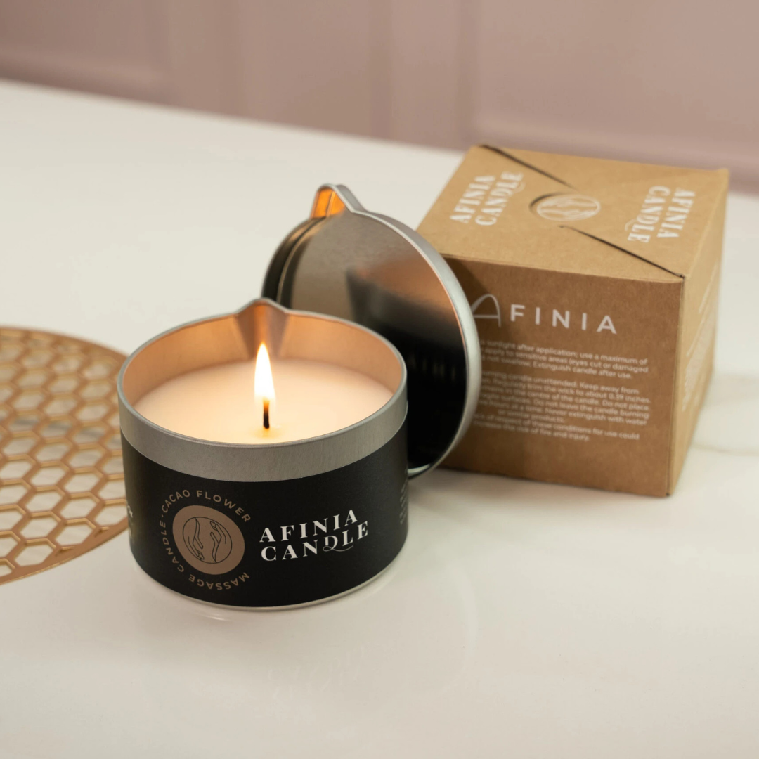 Afinia aromātiskā masāžas svece Cacao Flower 150gr