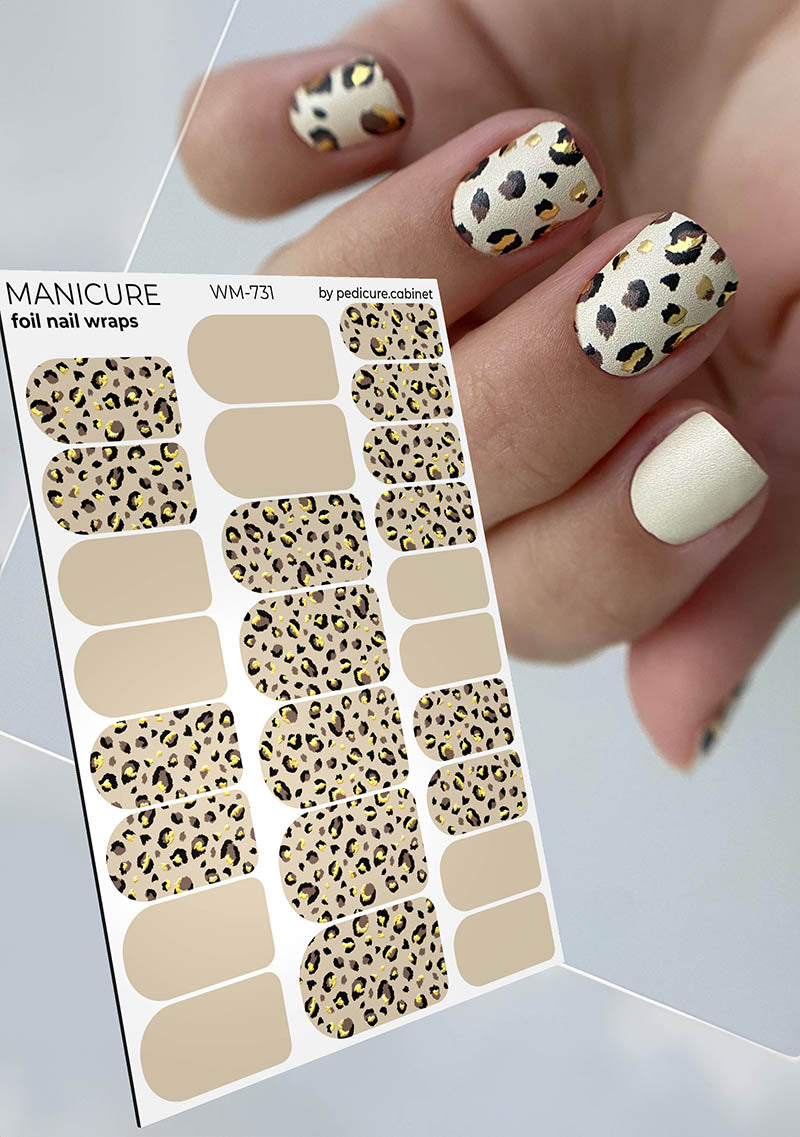 Pedicure cabinet manikīra plēve ar zelta foliju [WM-731]