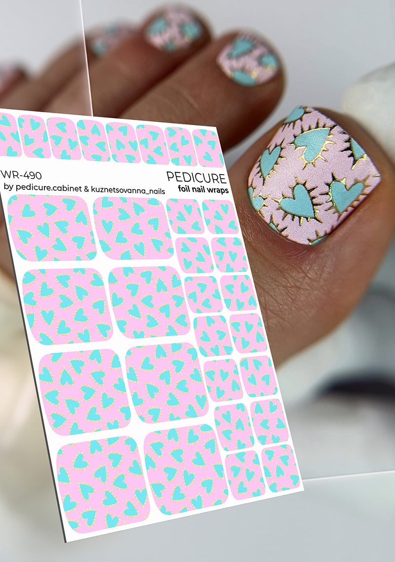 Pedicure cabinet pedikīra plēve ar zelta foliju [WR-490]